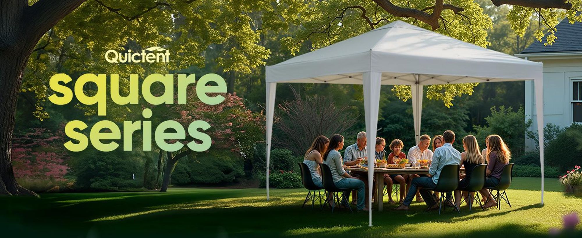 Quictent Pavillon 3x3m Wasserdicht Faltpavillon Stabil Winterfest, Pop-Up Klicksystem, UV-Schutz 50+, Gartenzelt, Partyzelt, Festzelt grauweiß