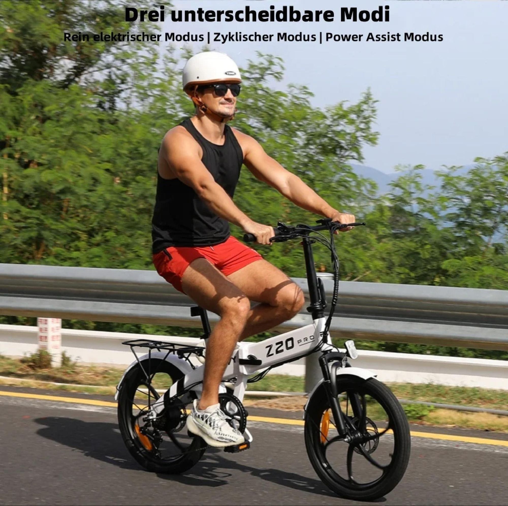 PVY Z20 Pro Elektrisches Fahrrad - 250W Motor 36V10.4AH Batterie 80KM Reichweite Mechanische Scheibenbremse - Grau