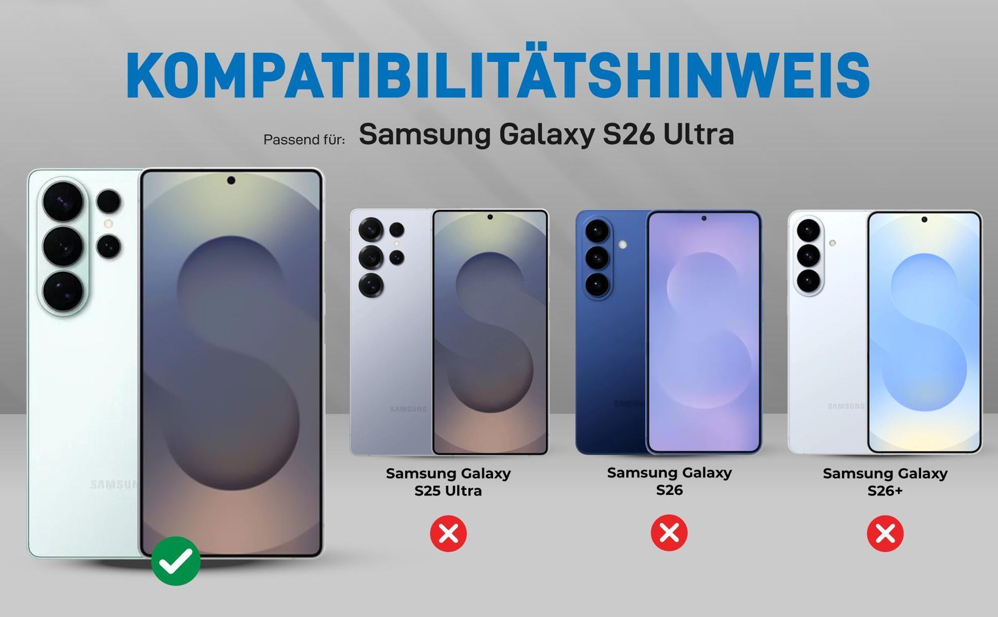 Kompatibilitätshinweise Hülle für Samsung Galaxy S26 Ultra
