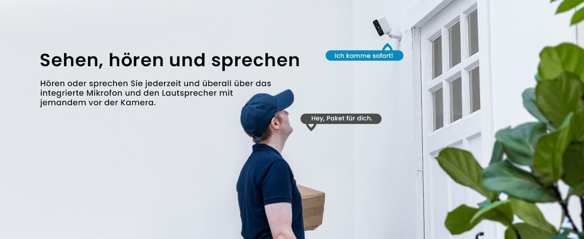 Überwachungskamera Aussen Solar Akku 2,4 GHz WLAN Aussenkamera Outdoor mit PIR-Bewegungserkennung 64GB