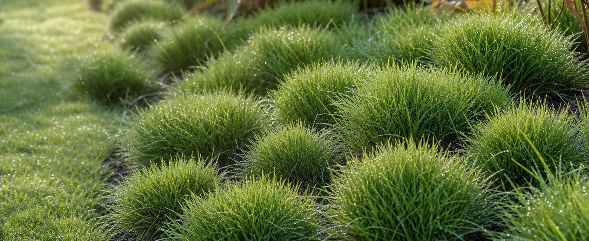 Wellige, geschlossene Kissenlandschaft aus vielen frischgrünen Polstern (echtes Foto 7 vorhanden!) -