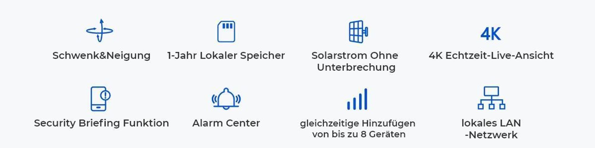 Reolink Argus PT Ultra+Solarpanel x2 mit Home Hub, 4K 8MP Akku Überwachungskamera Set, 5/2,4 GHz, 360° Schwenkbar, mit 64GB SD-Karte, Schwarz