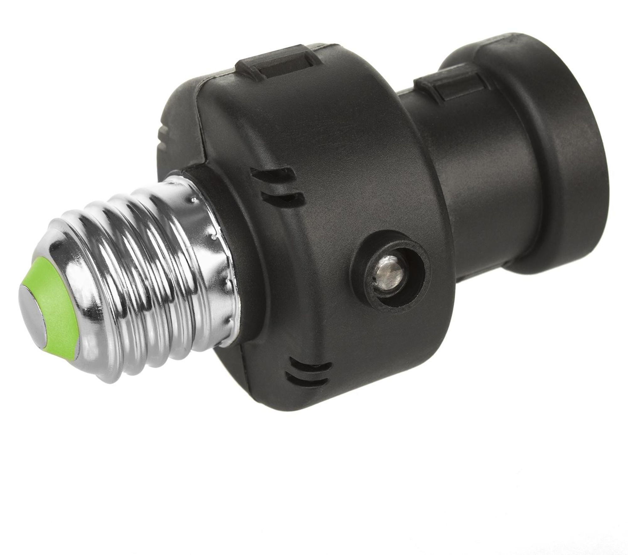 Lampenfassung Adapter für Lampen-Fassung mit Dämmerung-Sensor Lampensockel E27 schwarz