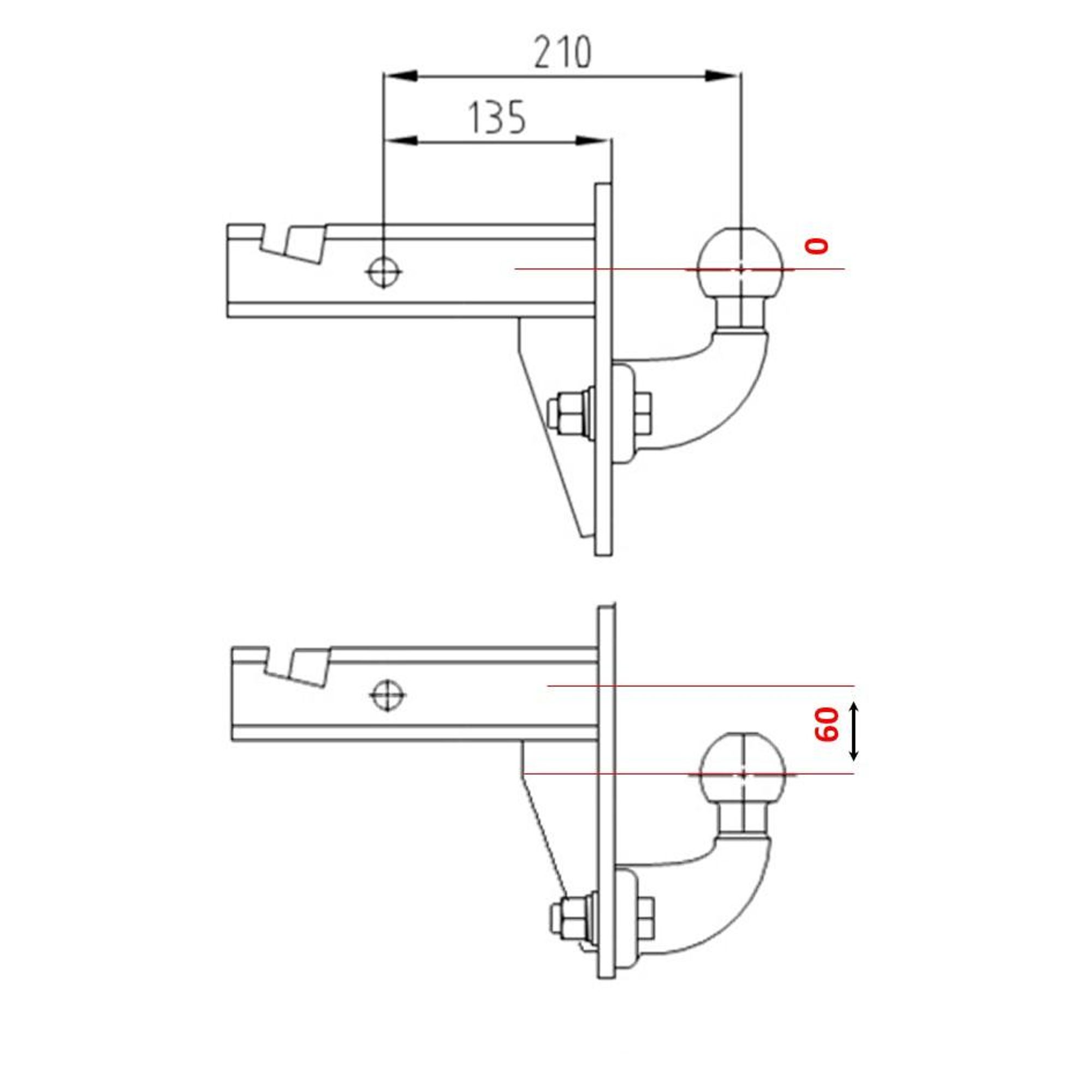 Anhängerkupplung 2" 51x51mm US Fahrzeuge Höhenverstellbar Anhängebock Adapter
