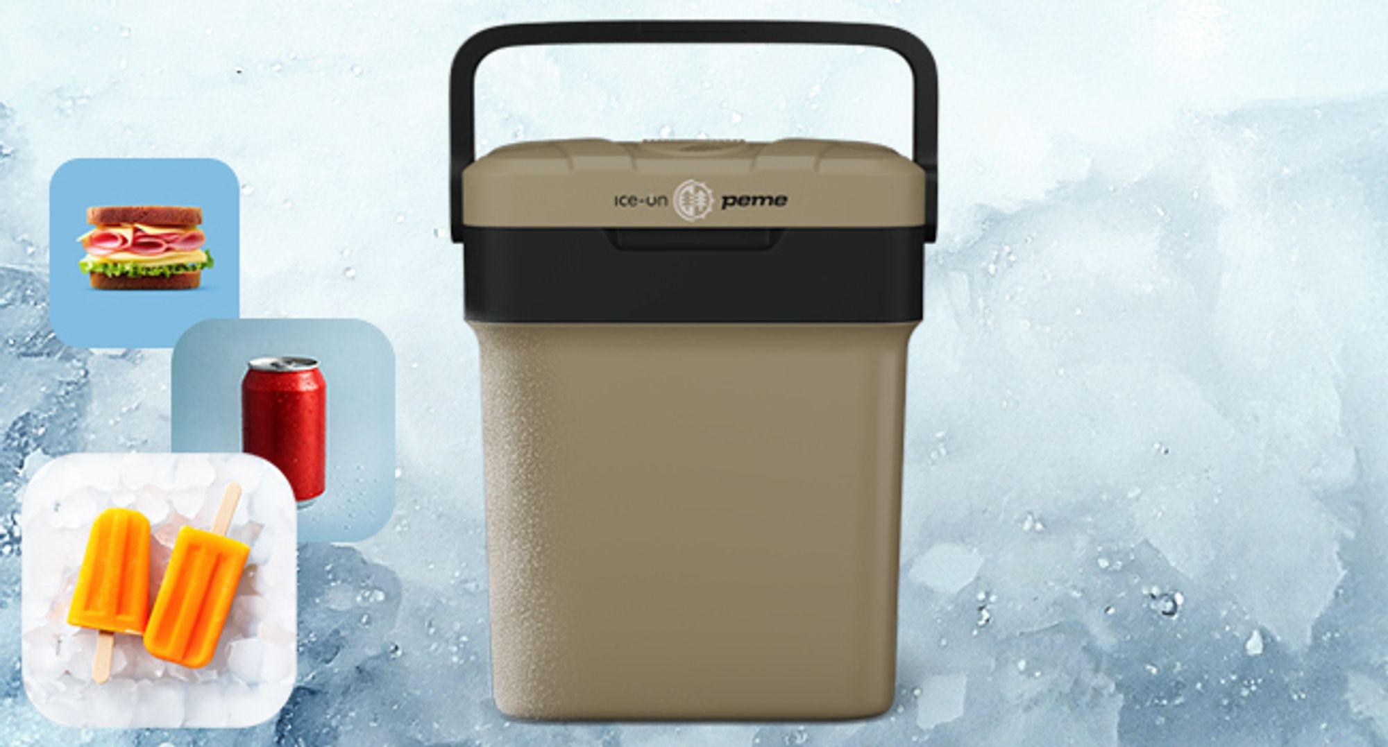 PEME Essential 26L Elektrische Kühlbox mit Strom Auto und Steckdose Thermoelektrisch Kühltasche Camping Mini Kühlschrank Jagd Outdoor Sand Leise 26dB