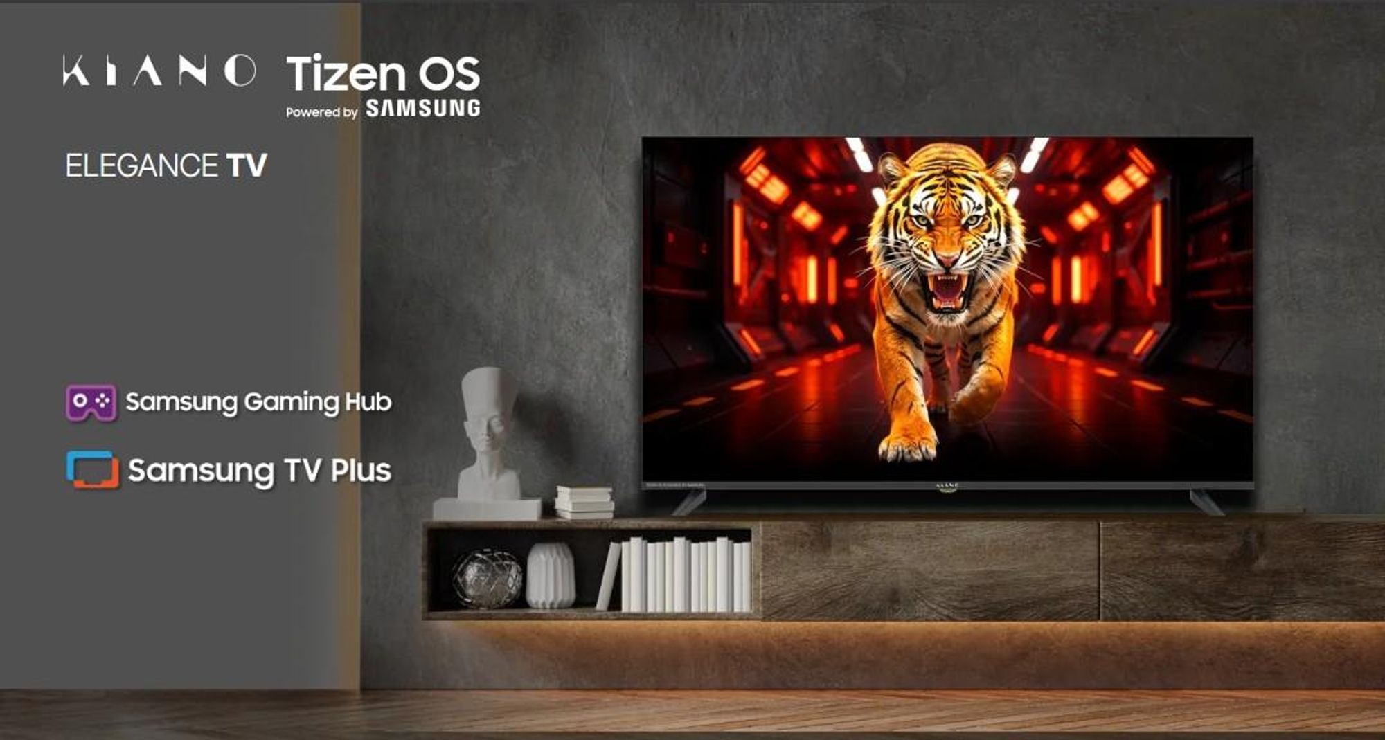 Kiano Elegance 65" UHD 4K Tizen OS Powered by Samsung(flat, 65 Zoll / 163.9 cm) DLED Smart TV