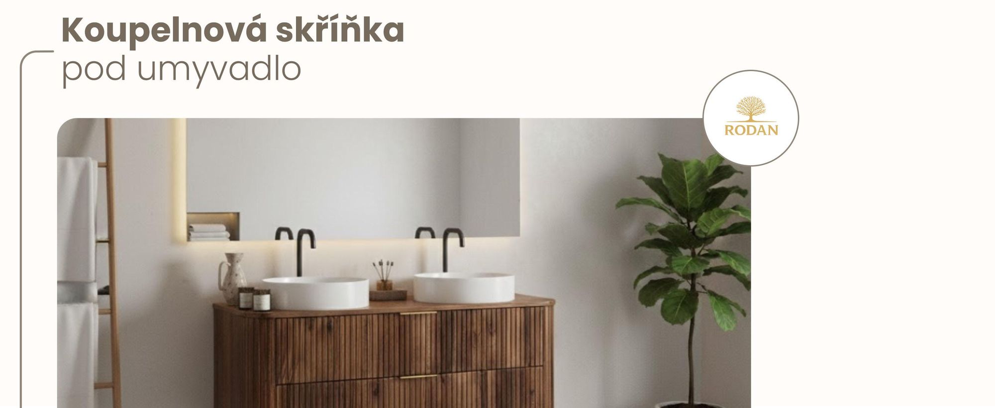 Koupelnová Skříňka 120 CM Dubový ořech MDF 2 Zásuvky