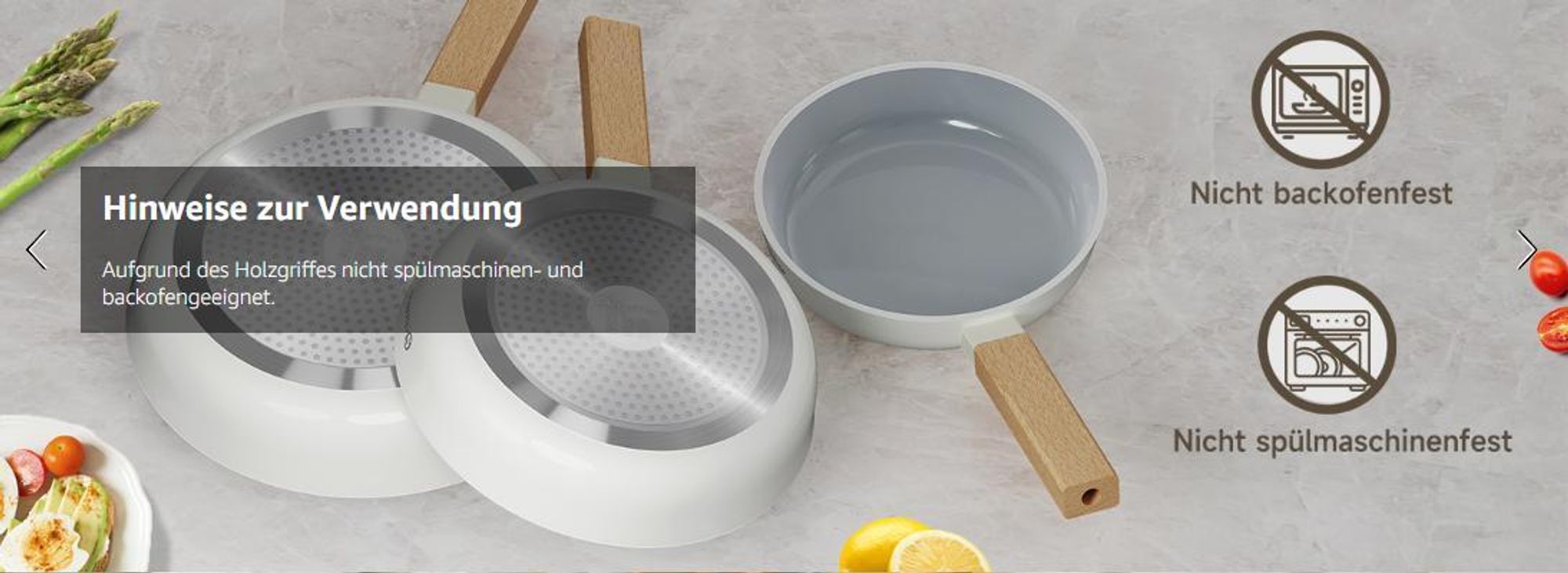 Pfannenset 3tlg Bratpfanne 20/24/28cm Pfanne Induktion mit Antihaft-Beschichtung