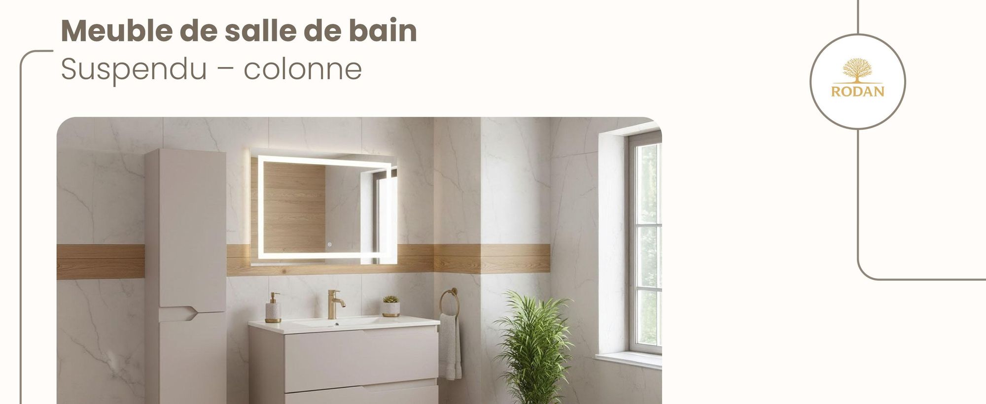 RODAN, meuble de salle de bain, armoire moderne, meuble sous vasque, meuble sous lavabo