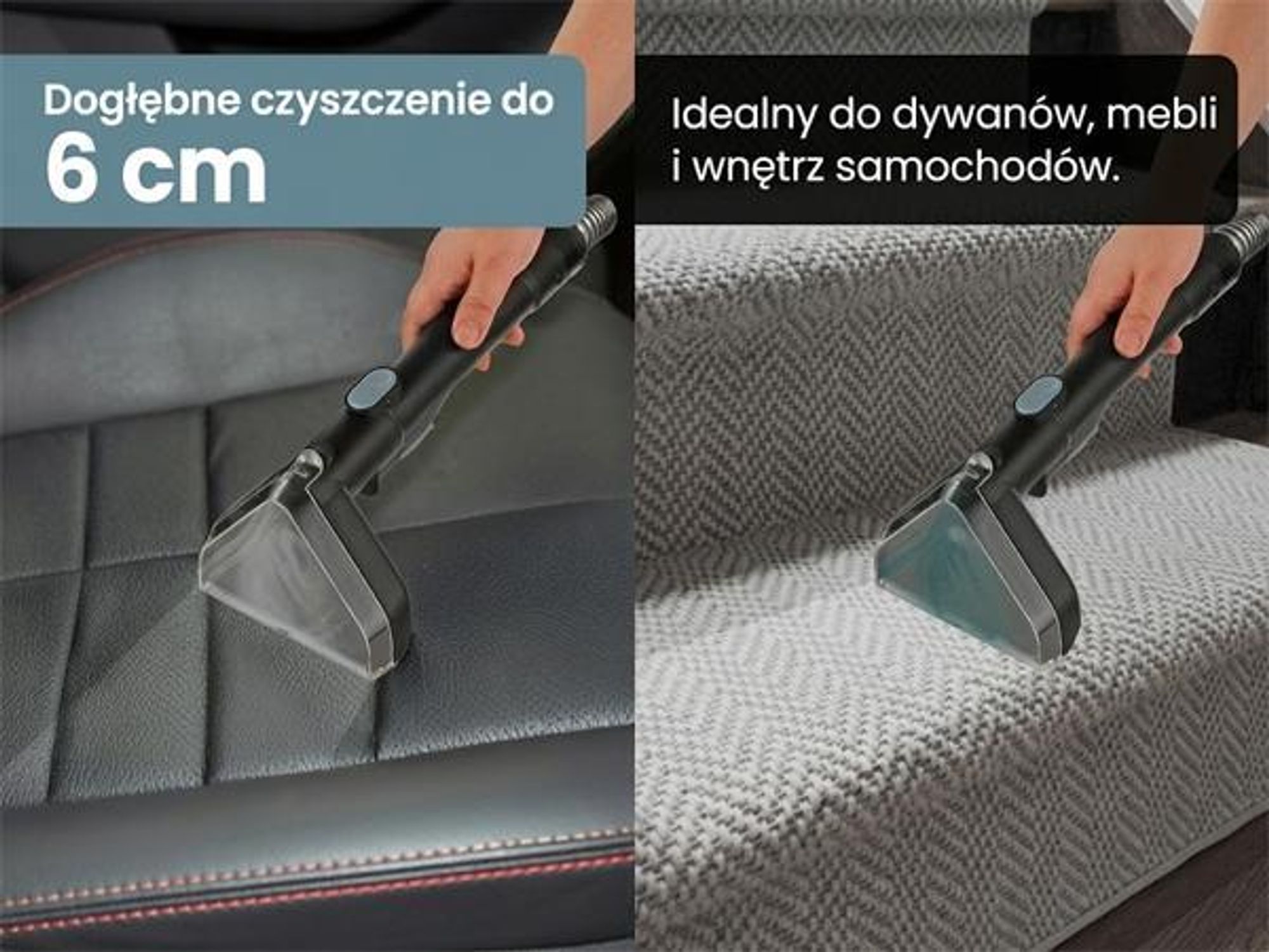Odkurzacz piorący do dywanów Olvy 17 000 PA - Wydajny odkurzacz na mokro do sof, samochodów i dywanów z akcesoriami i środkiem czyszczącym