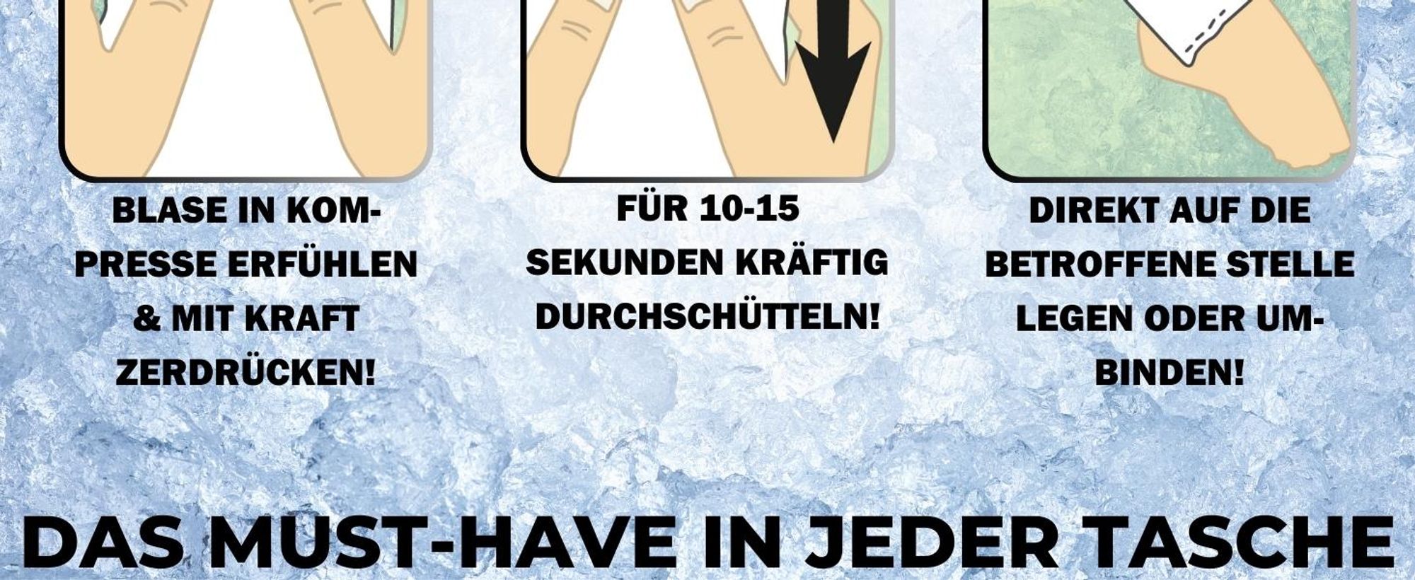 LisaCare Sofort-Kältekompresse 15x21cm - Kühlkompresse - Kühlpack - Einweg Kühlpacks für Erste Hilfe - Sofort Kältekompresse - 10er Set