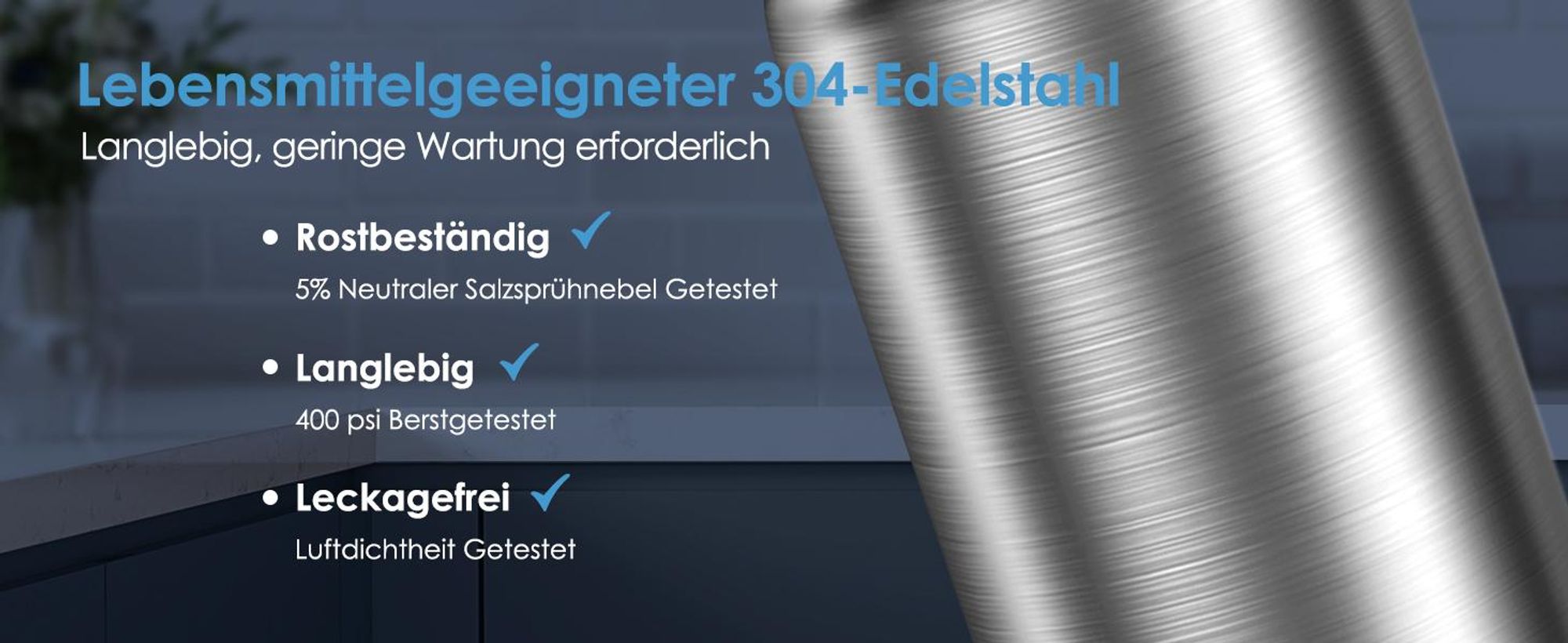 Waterdrop AS13 Untertisch Wasserfiltersystem 30.000 Liter, mit 1 WD-WF13 Ersatz-Wasserfilter