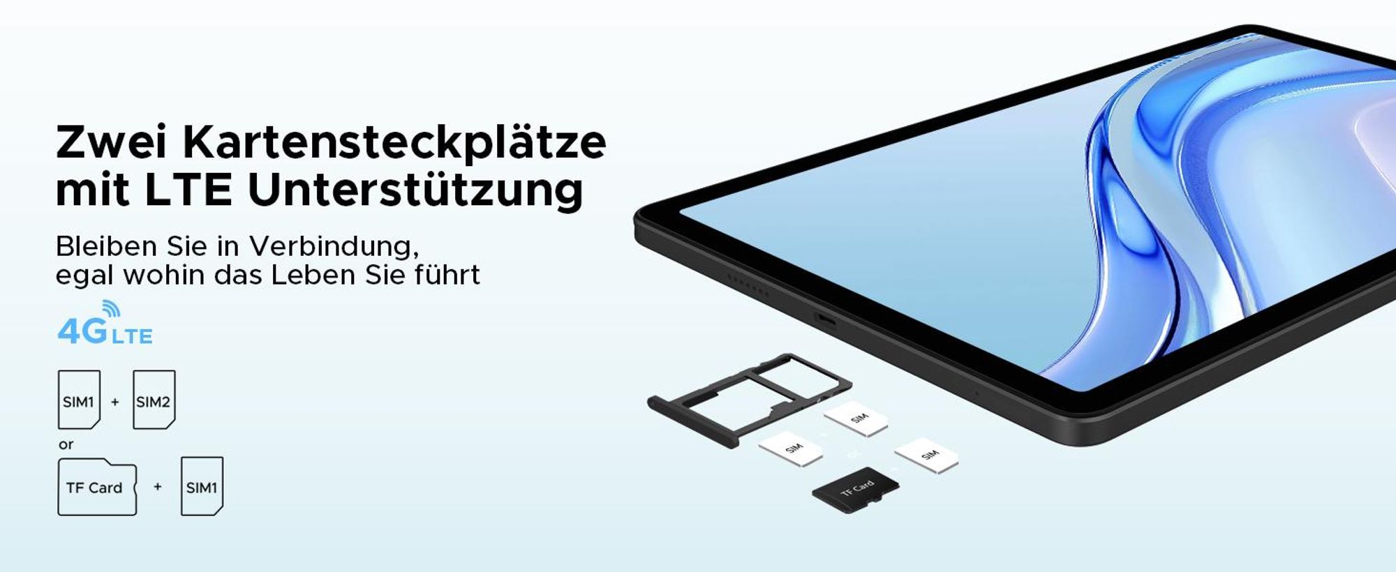 DOOGEE Tab E3+ - Tablet, Android 16, 12 Zoll, 48(8+40)GB+256GB(bis 2TB erweiterbar), 4G LTE, 90Hz,8800mAh/18W, Vier Trompeten