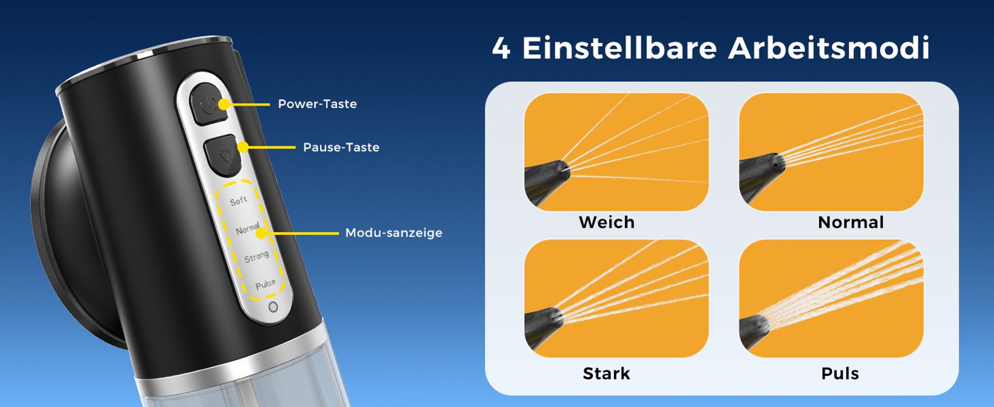 Electric Ear Cleaner Ohrenschmalz Entferner Elektrischer Ohrenreiniger mit 4 Druckmodi, 2-in-1 Wassertank Wiederaufladbarer Ohrenreiniger, IPX7