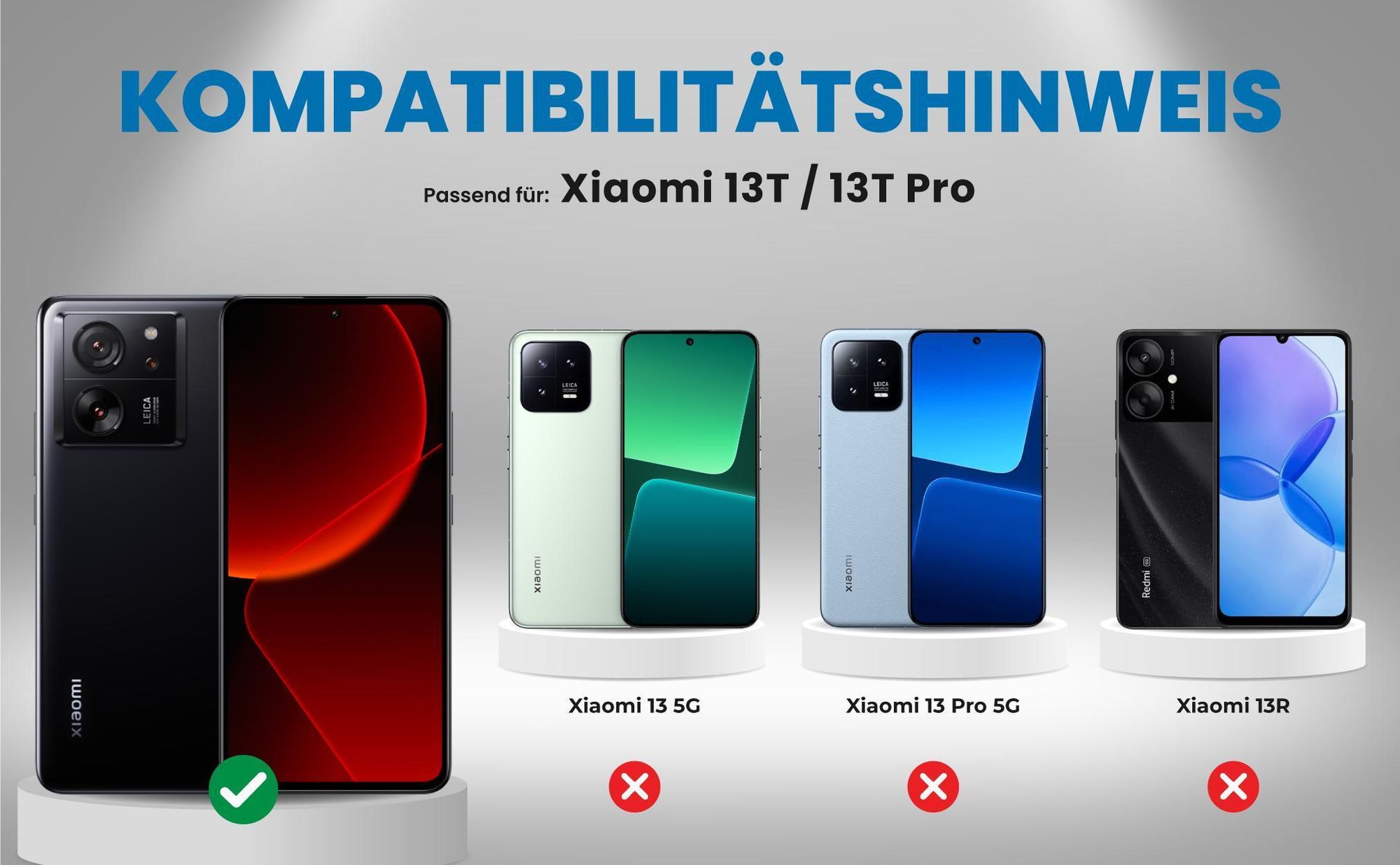 Kompatibilitätshinweise Hülle für Xiaomi 13T / 13T Pro