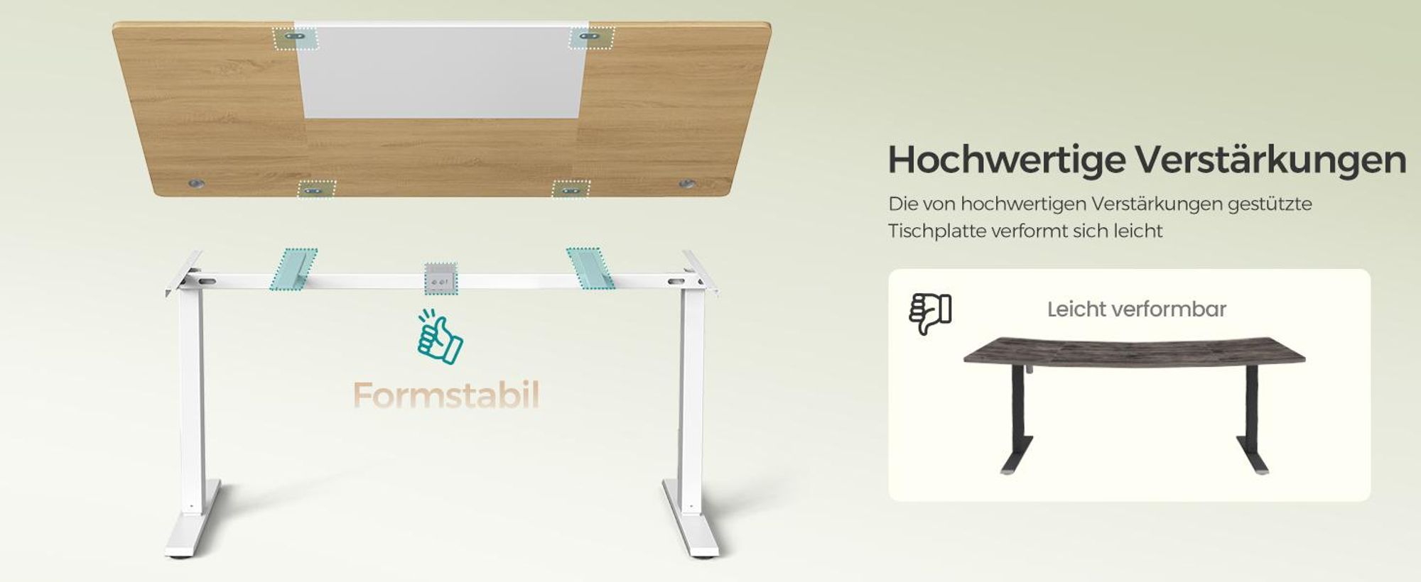 SONGMICS Höhenverstellbarer Schreibtisch elektrisch, USB-C-Anschluss, 180 cm, stufenlos verstellbar, Memory-Funktion mit 4 Höhen