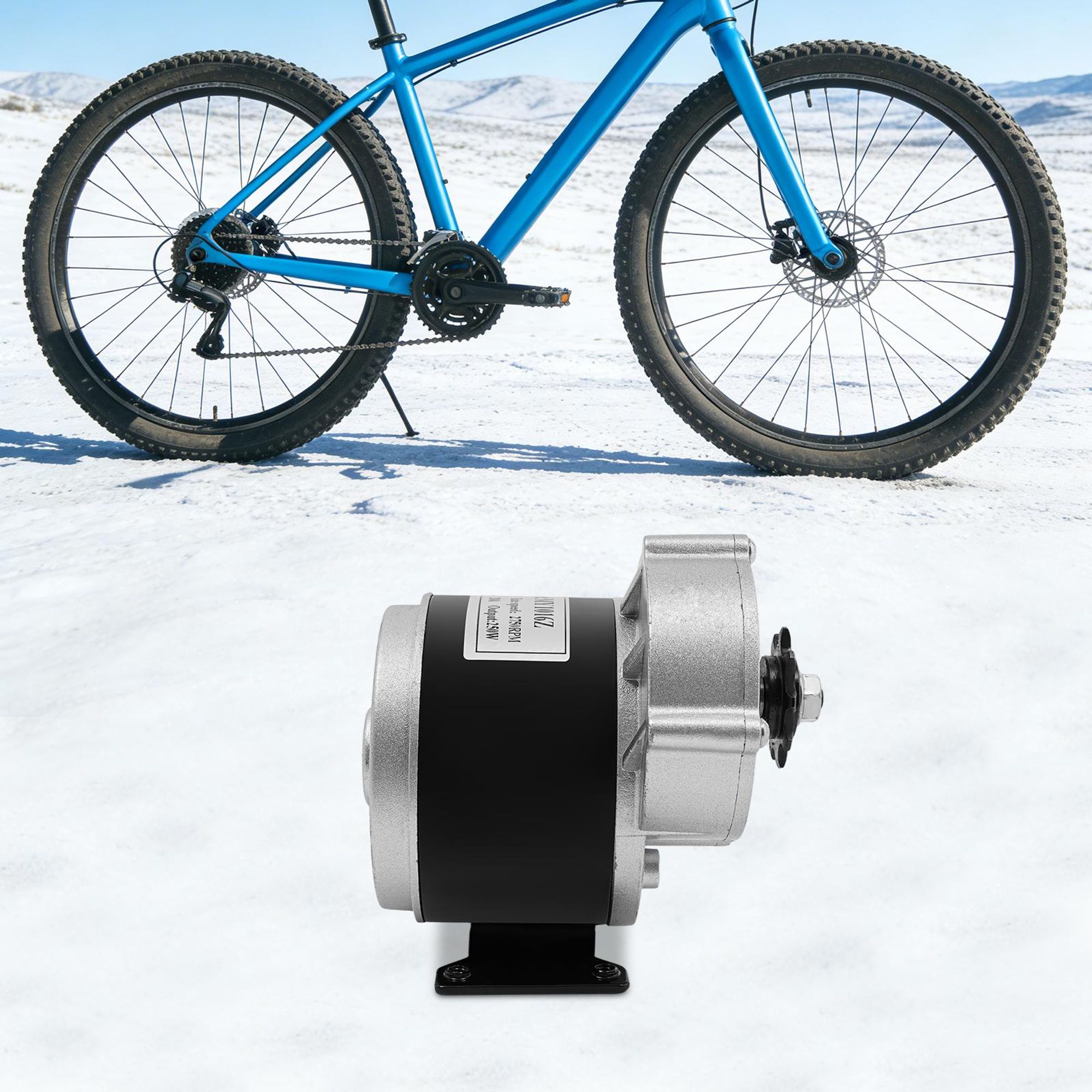 Elektromotor mit Getriebeuntersetzung, Elektrofahrradmotor mit Bürsten, DC-Motor mit Bürsten
