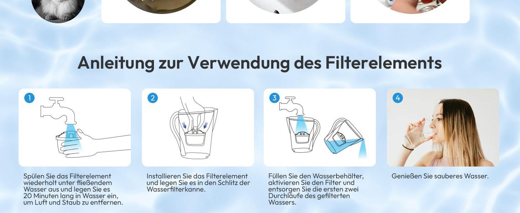 12er Pack Water Filter Cartridges, Replacement for Brita Maxtra+ Pitcher, Brita Universal Filter Cartridge,  Kompatibel mit Brita Maxtra Pro All-in-1