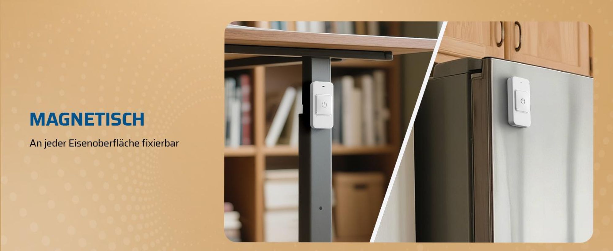 DEWENWILS Funksteckdosen mit Fernbedienung, 3680 W, Magnetische Ein-Tasten-Schalter, 30 m Reichweite,Weiß