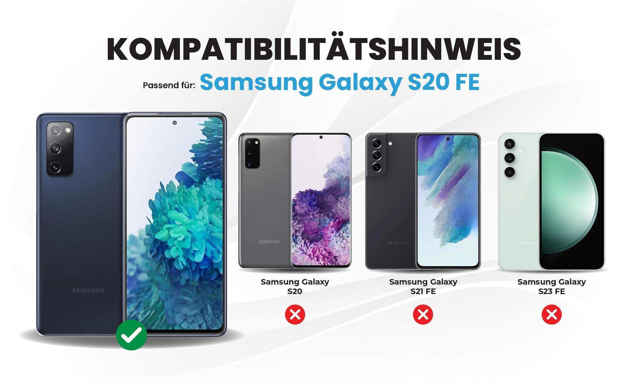 Kompatibilitätshinweise Hülle für Samsung Galaxy S20 FE