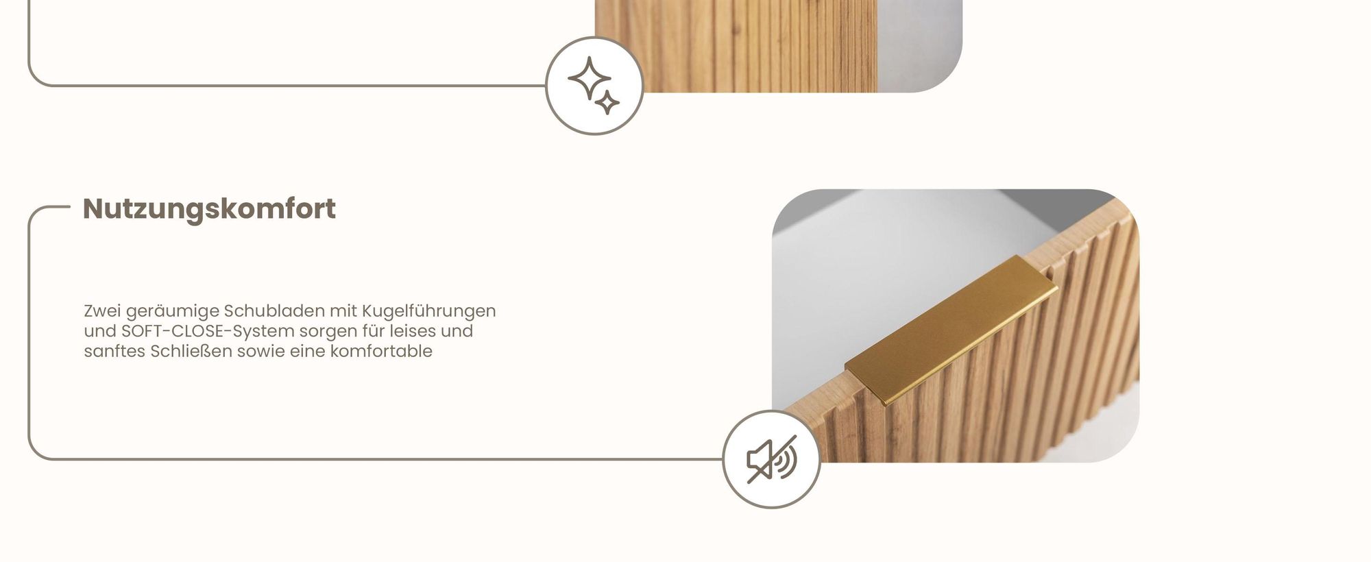 Badezimmerschränke 120cm Braun Matt - Holz