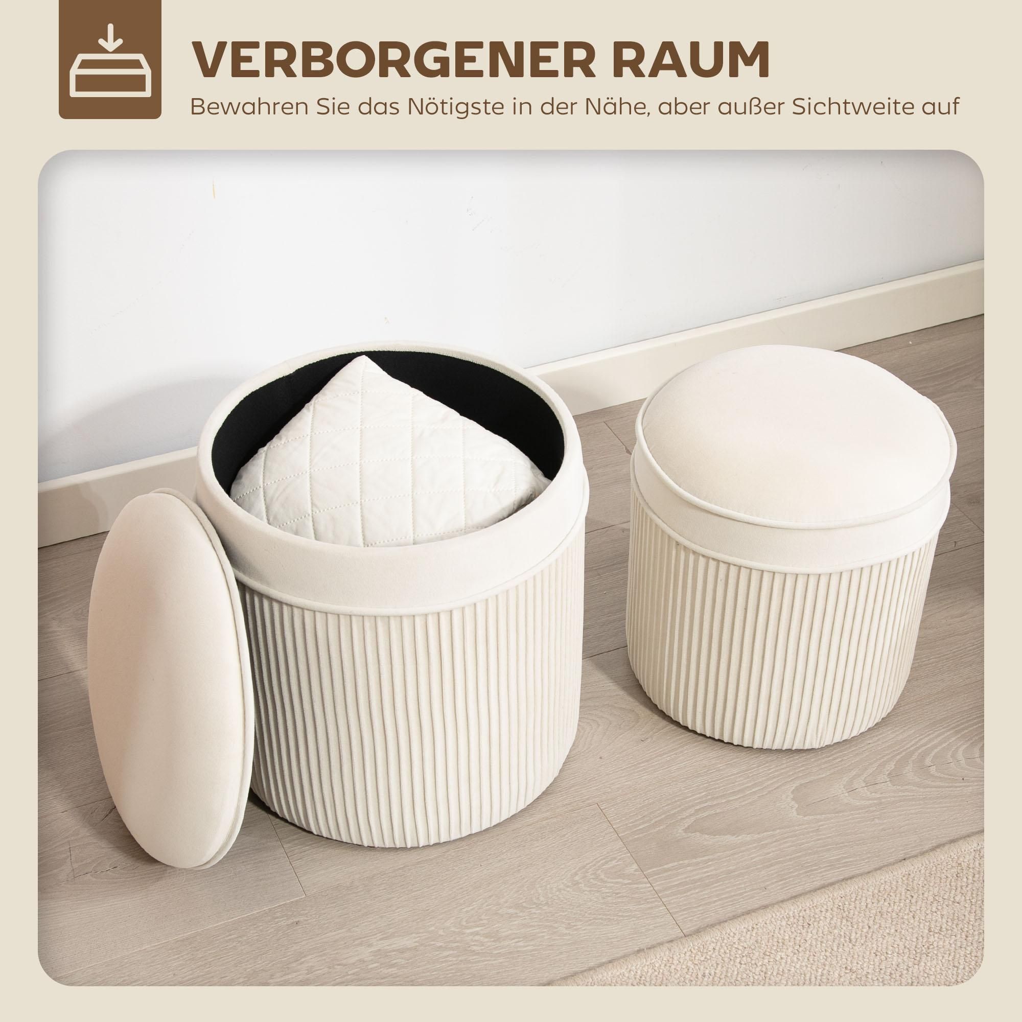 Aufbewahrungshocker Stauraum stapelbare