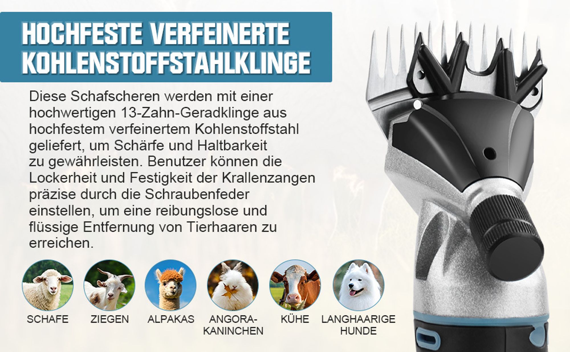 Elektrische Kabellose Schafschere