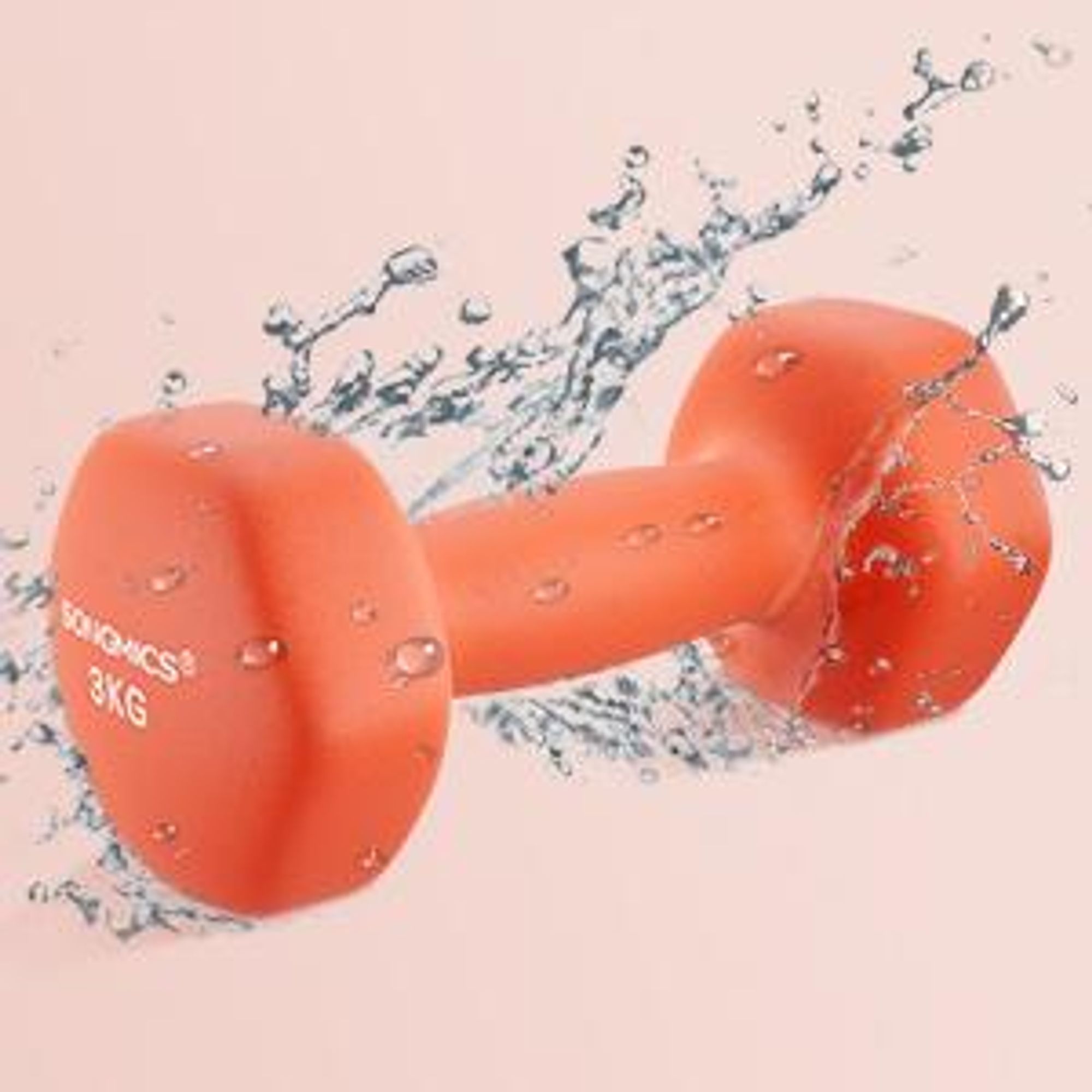 SONGMICS Hanteln, 2er Set, 2 x 3 kg, Hantelset, Kurzhanteln, Hexagon, Neopren-Beschichtung, Krafttraining, Workout, Fitnesstraining, für Zuhause