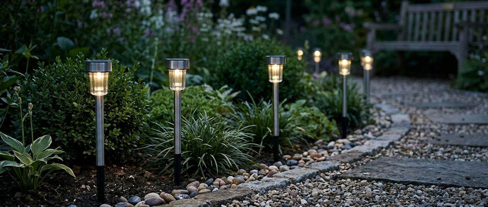 tectake® 24-er Set LED-Solarlampen 4,7 x 37 cm