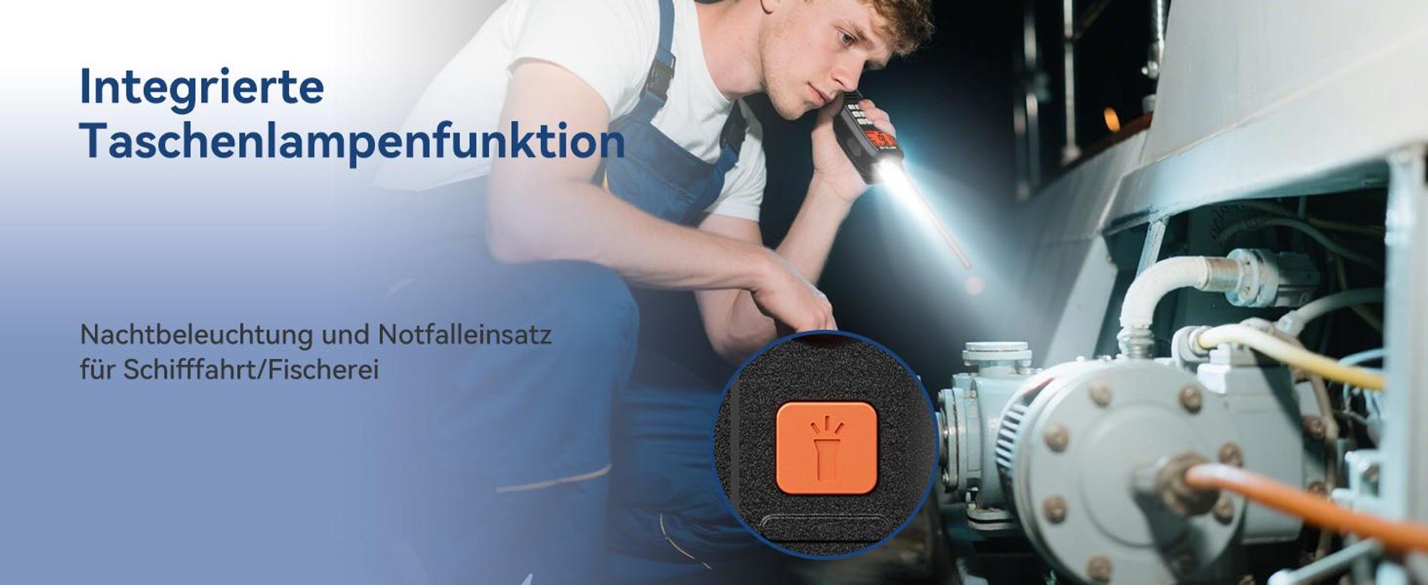 Retevis RM15 Seefunkgerät, Marine Walkie Talkie IP68, 2000 mAh Akku, Schwimmend, Vibration, 88 Kanäle, Handfunkgerät mit Lautsprecher für Bootfahren
