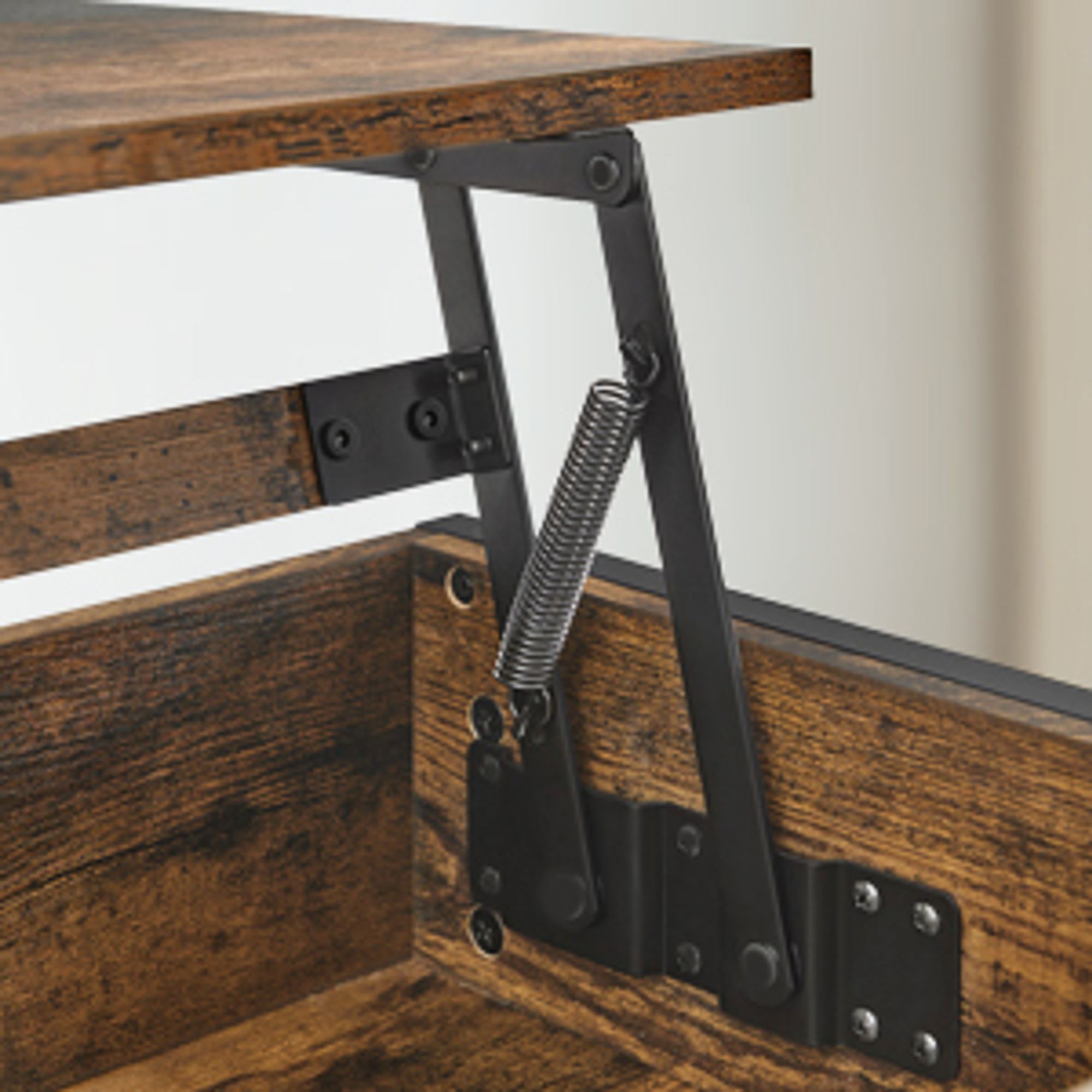 VASAGLE Couchtisch, höhenverstellbar, 60 x 100 x (48-62) cm, versteckter Stauraum