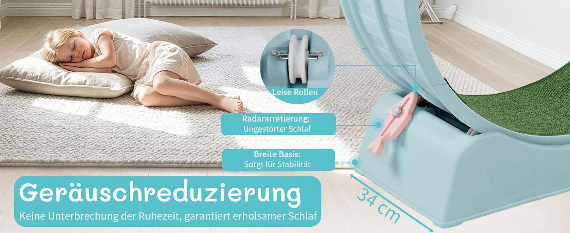 FCH Katzenlaufrad, Laufband für Katzen, Innendurchmesser 80cm, PP-Kunststoff, leise Laufband und Sicherheitsschloss-Design, Blau