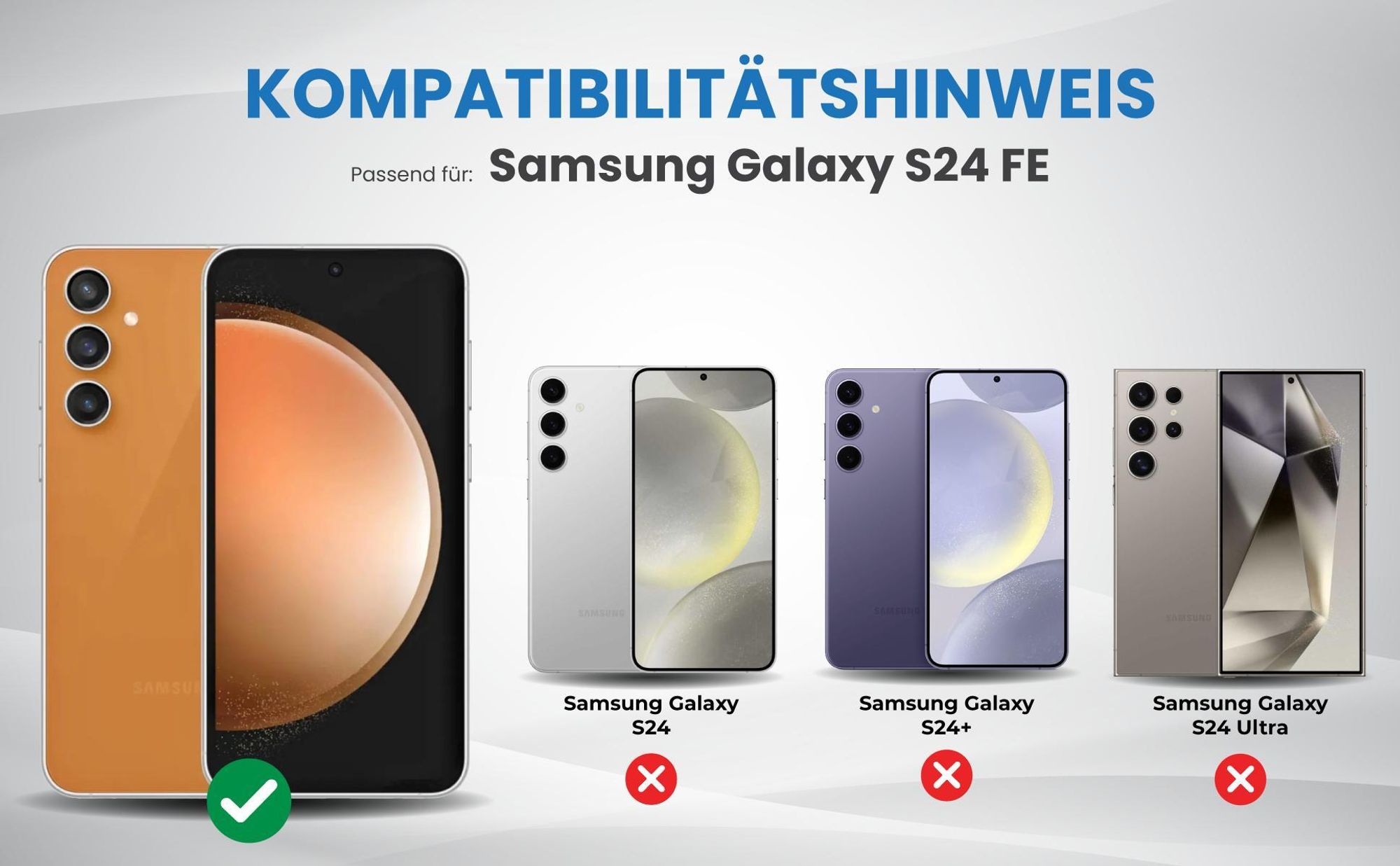 Kompatibilitätshinweise Hülle für Samsung Galaxy S24 FE