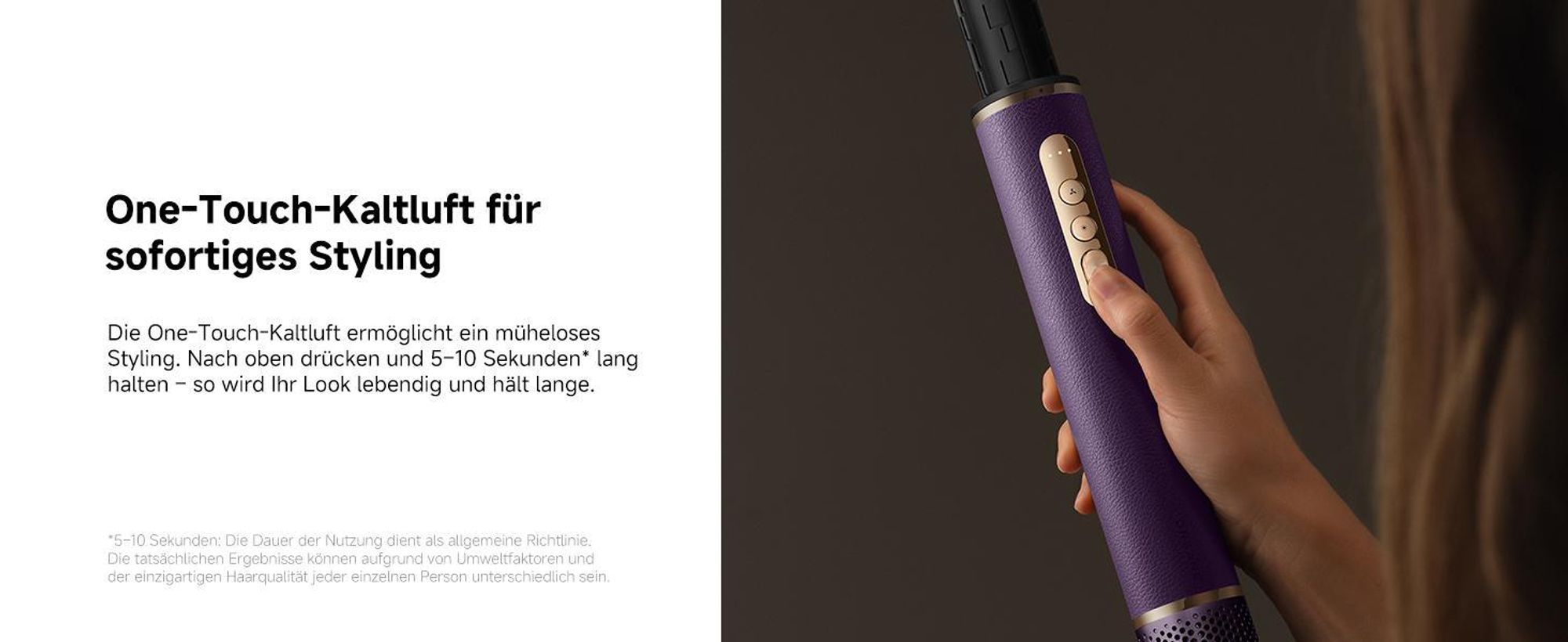 Dreame AirStyle Pro,7in1-Multistyler,Schnelltrocknend,2 Lockenaufsätze,Volumen für das Haar,glättende Bürste,Kräusel-Reduzierung,2026Neue Version,Lila