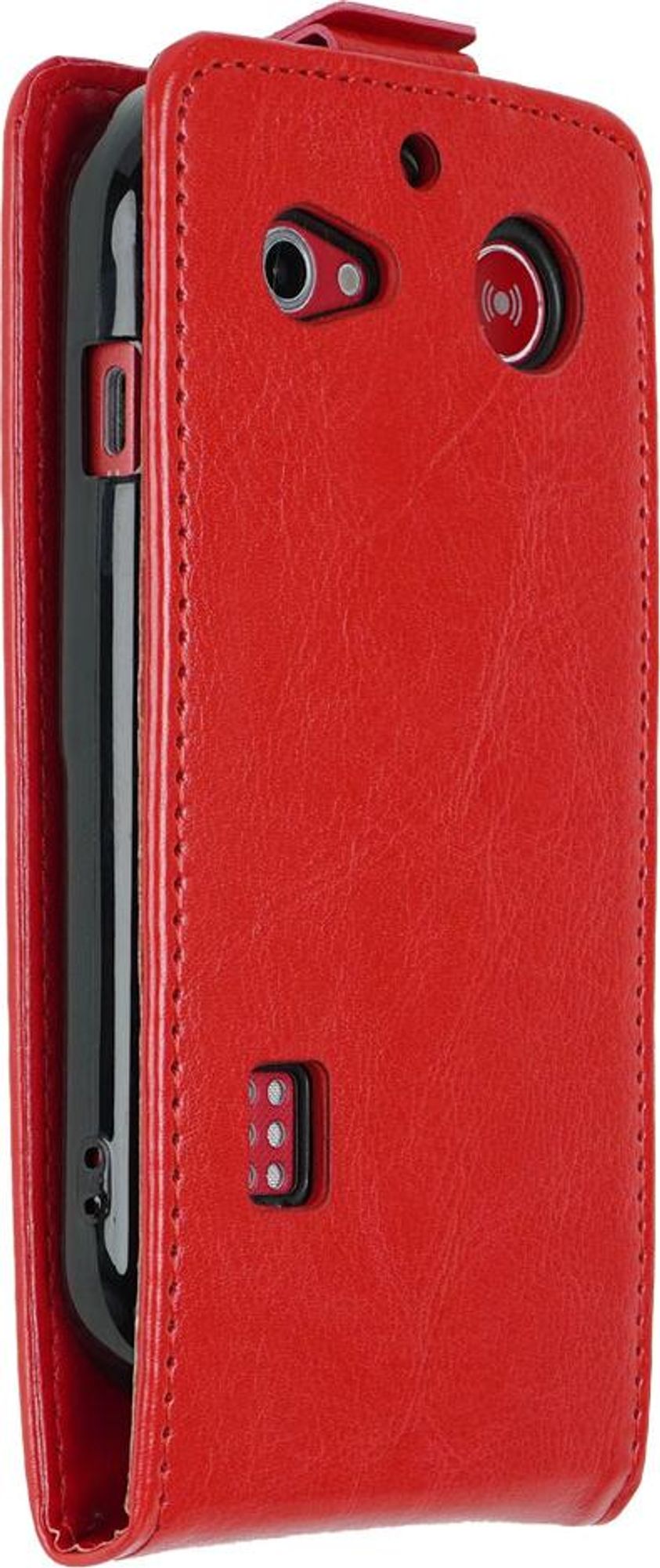 caseroxx Schutz Tasche Hülle Flip Cover kompatibel mit Doro Leva L10 / L11 / E10 / X10, Smartphone Tasche Flip Cover in rot Bild 3