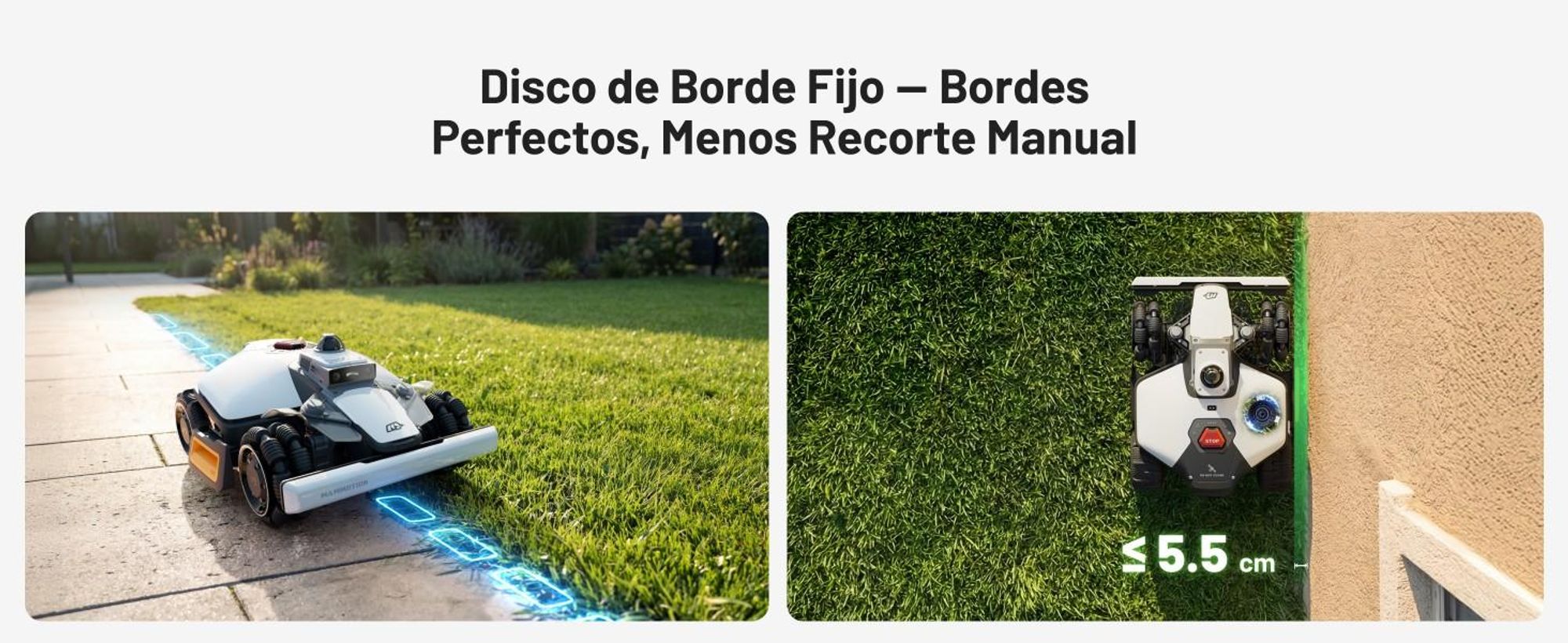Robot cortacésped Mammotion LUBA Mini 2 AWD 1500, sin cable, para 1500m², con corte de bordes, DropMow, pendientes de 80 %, cartografía autoa, 4G, APP