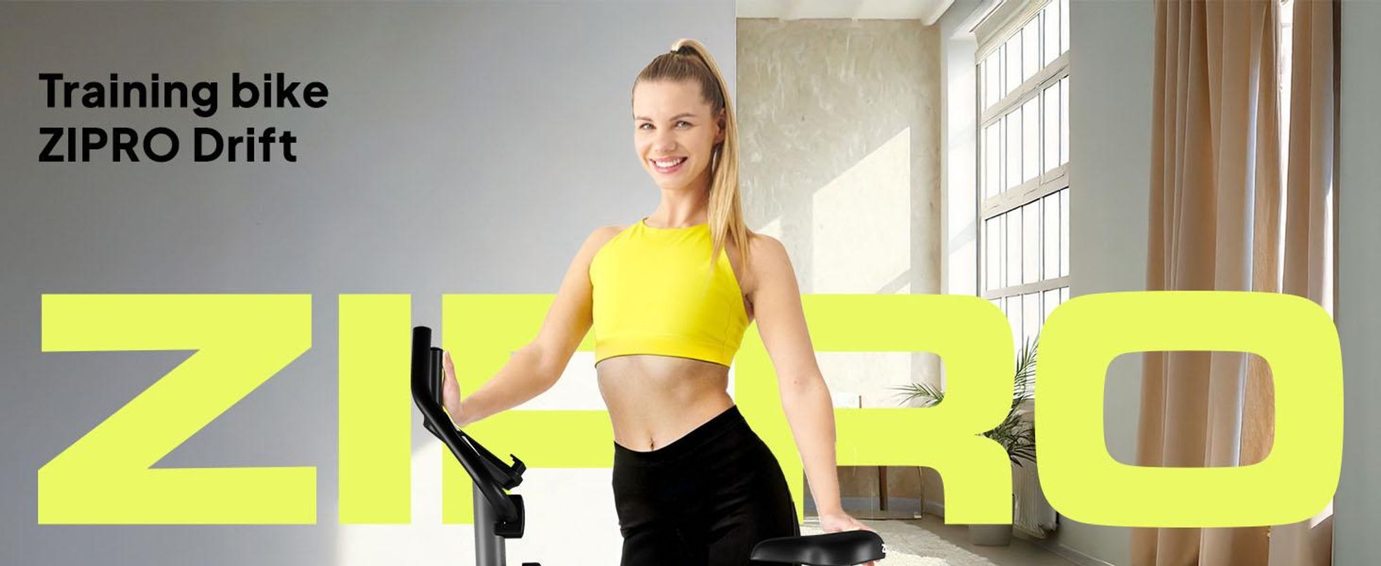 Zipro Domáci trenažér Drift – Magnetický fitness bicykel  s 6 kg záťažou Tichý domáci trenažér pre domáce použitie Kompaktný, s meraním pulzu  Držiak na tablet