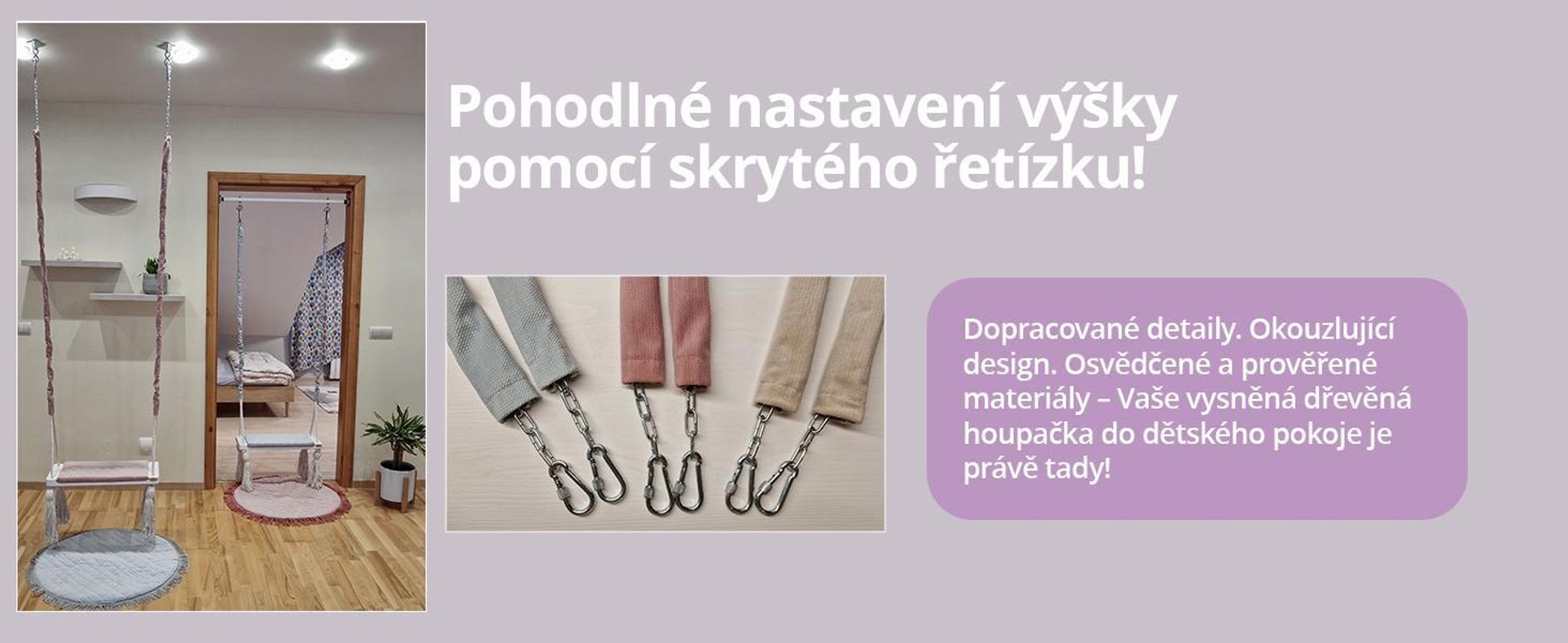 Create for you® - Dřevěná Houpačka Pro Děti, Bezpečná Domácí Houpačka, Velká Dětská Houpačka Do Interiéru, Sedátko Z Měkkého Materiálu, Výškově Nastavitelná - Béžová