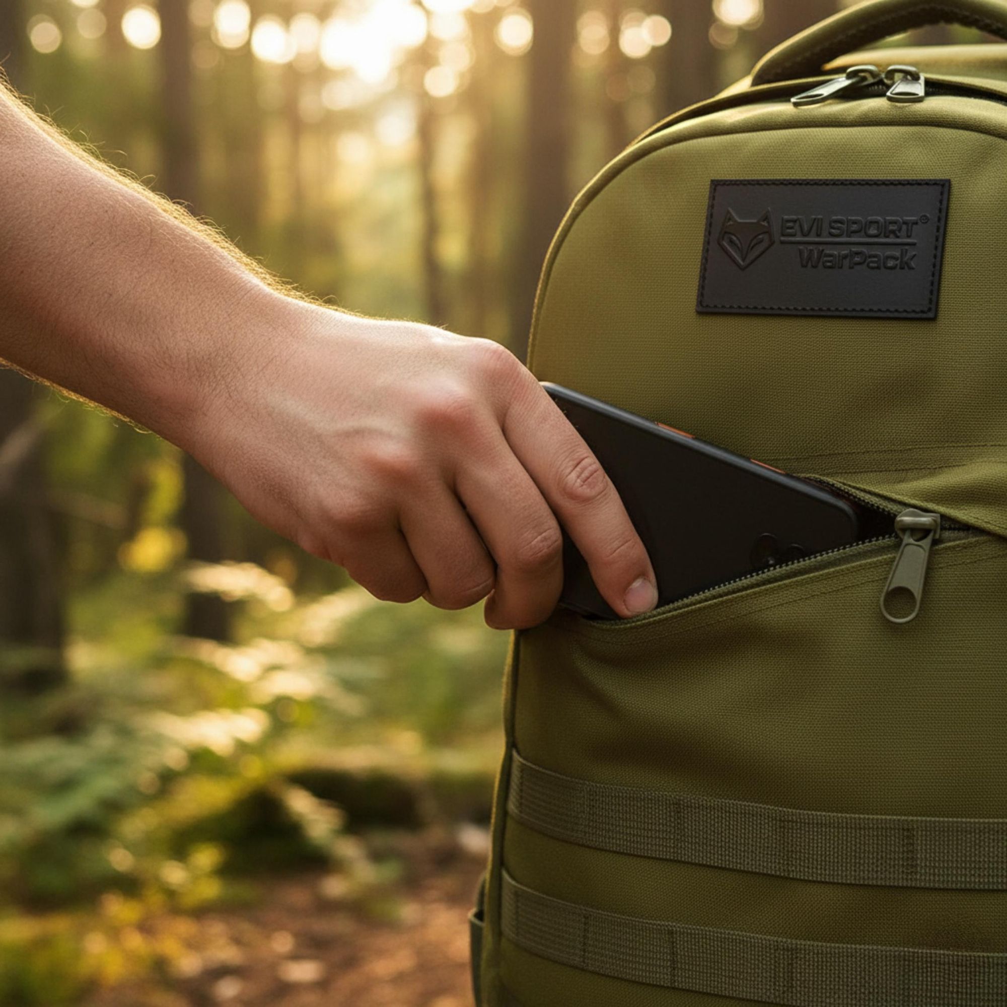 Taktischer Militär Rucksack 20-40L, Outdoor Trekkingrucksack Army Green, Kompakt & Robust für Wandern, ASG & Sport, EVI SPORT Warpack Grün