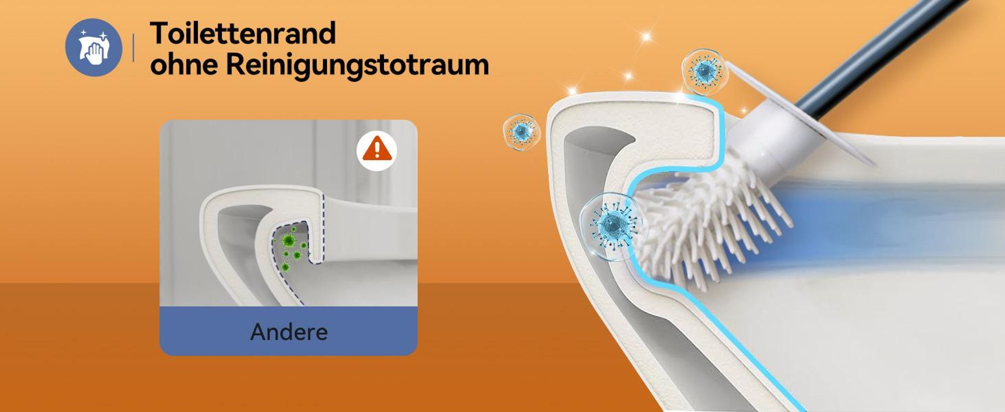 Toilettenrand ohne Reinigungstotraum