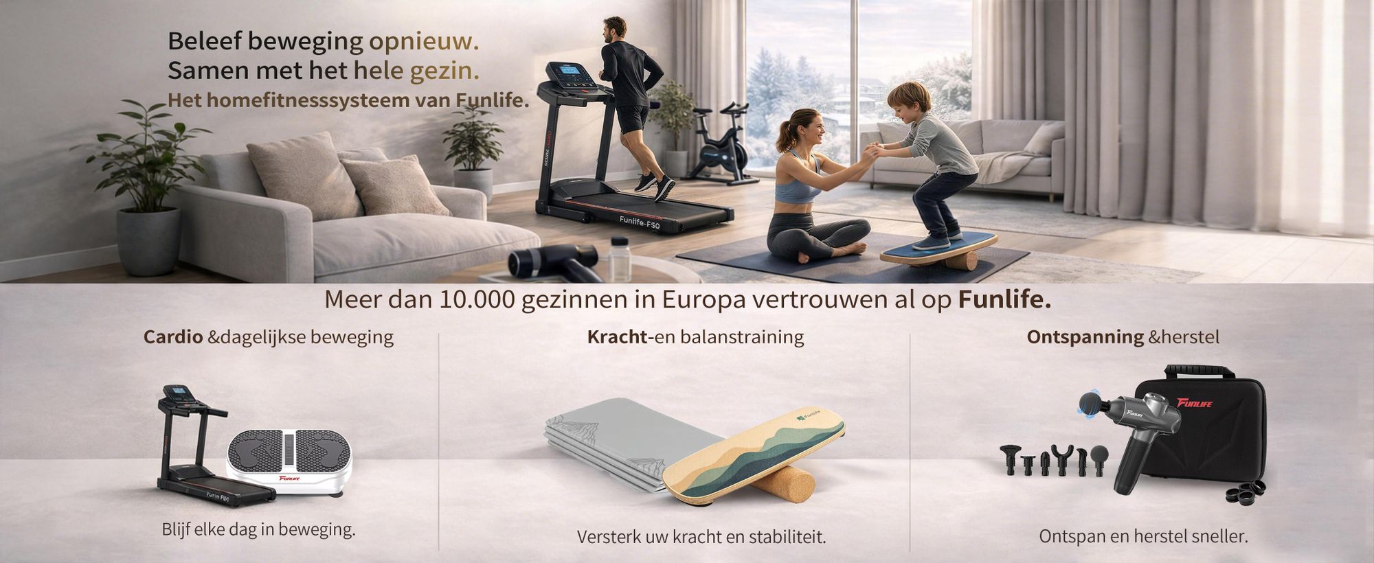 FunLife Opvouwbare Yogamat XXL, 190x66 cm – 10 mm dik, antislip fitness- en gymnastiekmat voor yoga, Pilates, thuisoefeningen en buitenshuis