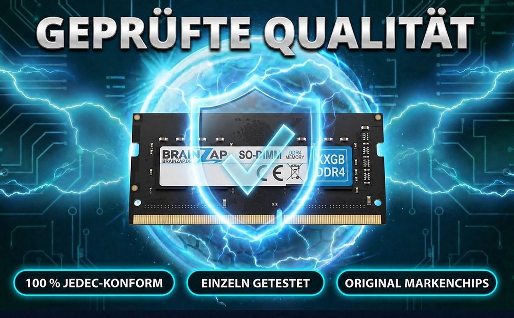 BRAINZAP 16GB (2x 8GB) DDR4 RAM SO-DIMM PC4-3200AA-SA2-11 1Rx8 3200 MHz 1.2V CL22 Notebook Laptop Ar
