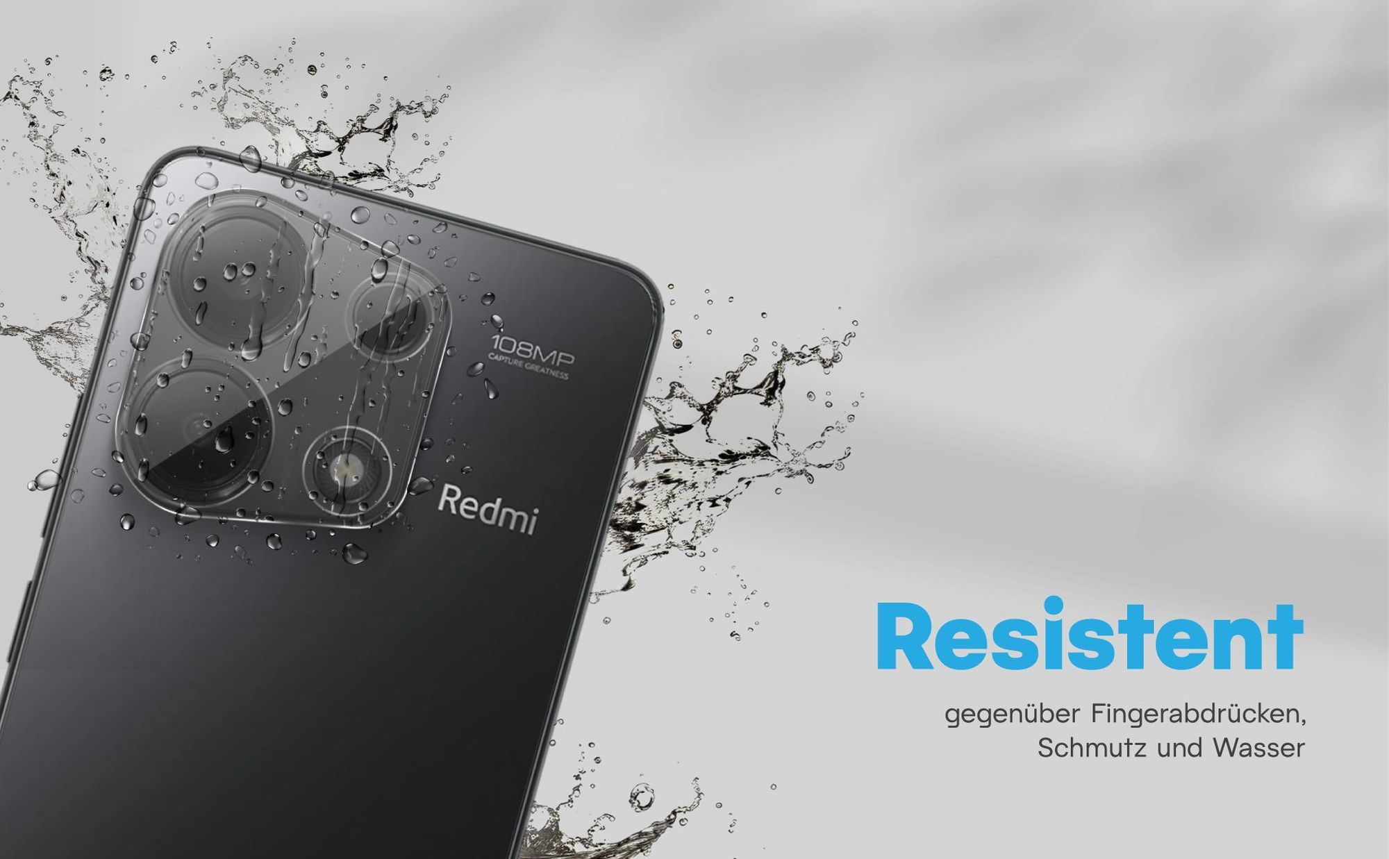Zweierpack Kameragläser für Xiaomi Redmi Note 13 - Resistent gegen Fingerabdrücke