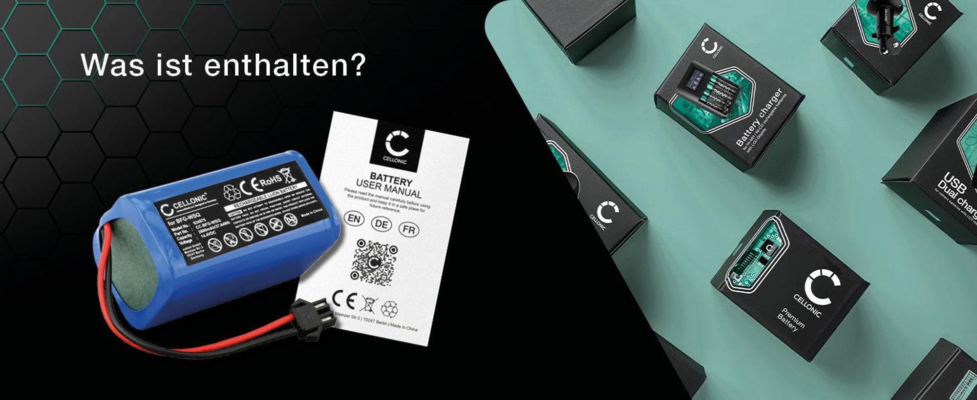 CELLONIC 1x Akku für Staubsauger Kompatibel mit ANKER Eufy RoboVac 30C Max, Eufy RoboVac 12, Kompatibel mit Eufy T2150311, C0914E1 - (2600mAh, 14.4V)