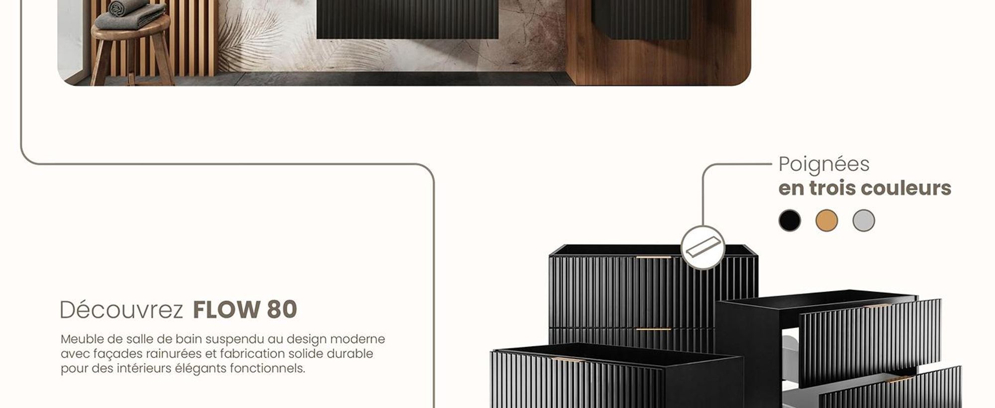 RODAN, meuble de salle de bain, armoire moderne, meuble sous vasque, meuble sous lavabo