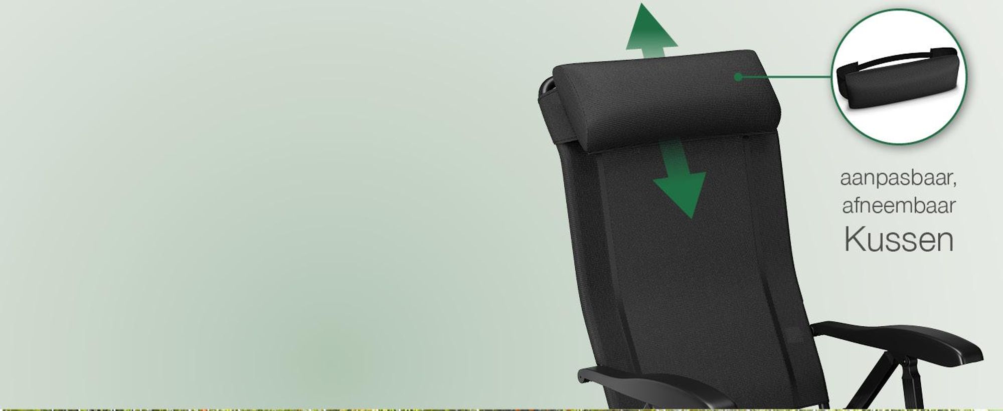 ELONEO Opvouwbare campingstoel met afneembare voetsteun, inklapbare stoel van aluminium, inklapbare tuinstoel, ligstoel met verstelbare rugleuning, zwarte campingstoel
