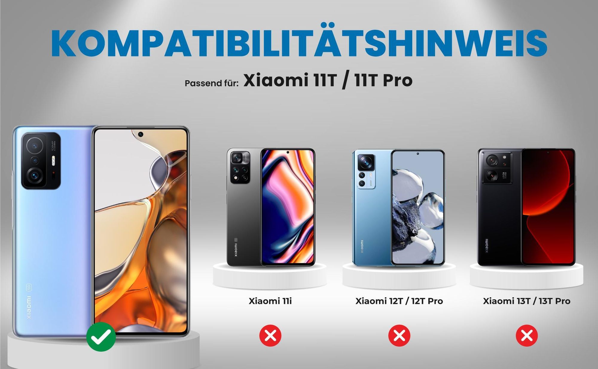 Kompatibilitätshinweise Hülle für Xiaomi 11T / 11T Pro