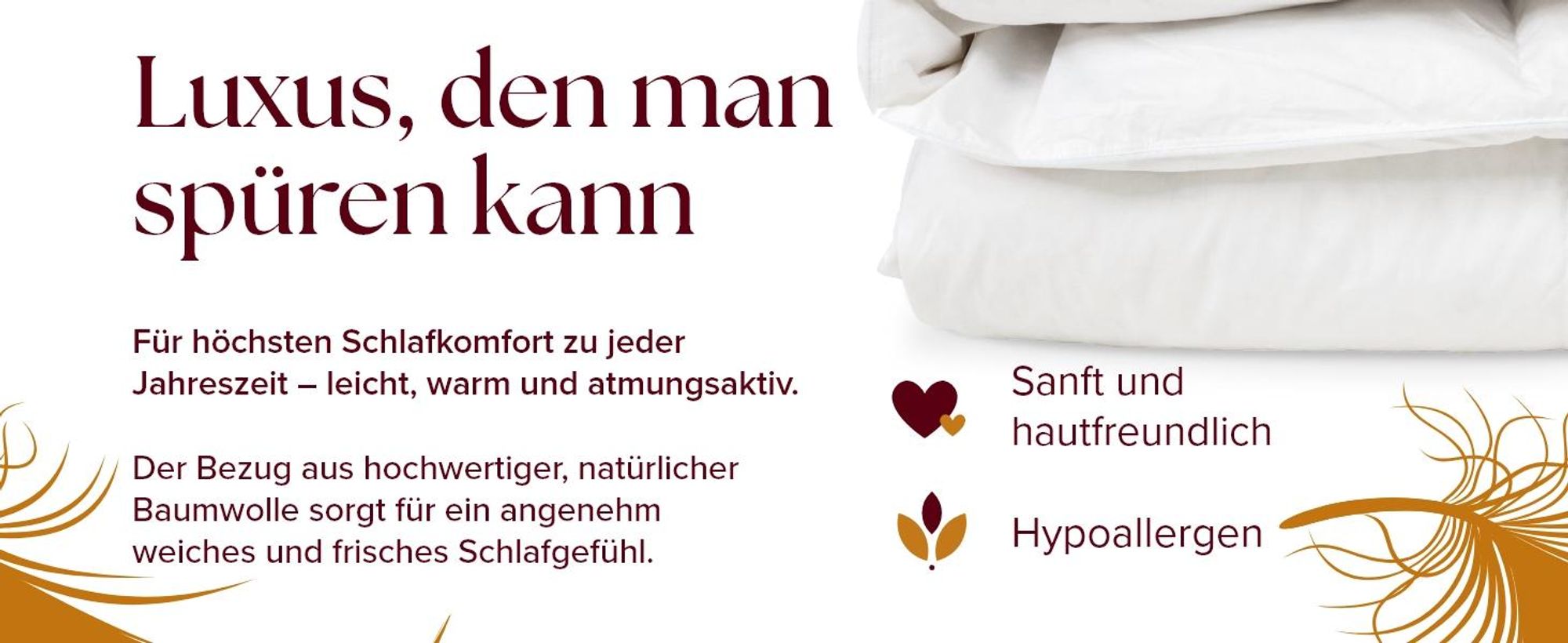 MAXIGA Ganzjahres Daunendecke 155x220 – 80% Gänsedaunen & 20% kleine Daunenfederchen, leicht, atmungsaktiv, waschbar, , allergikerfreundlich