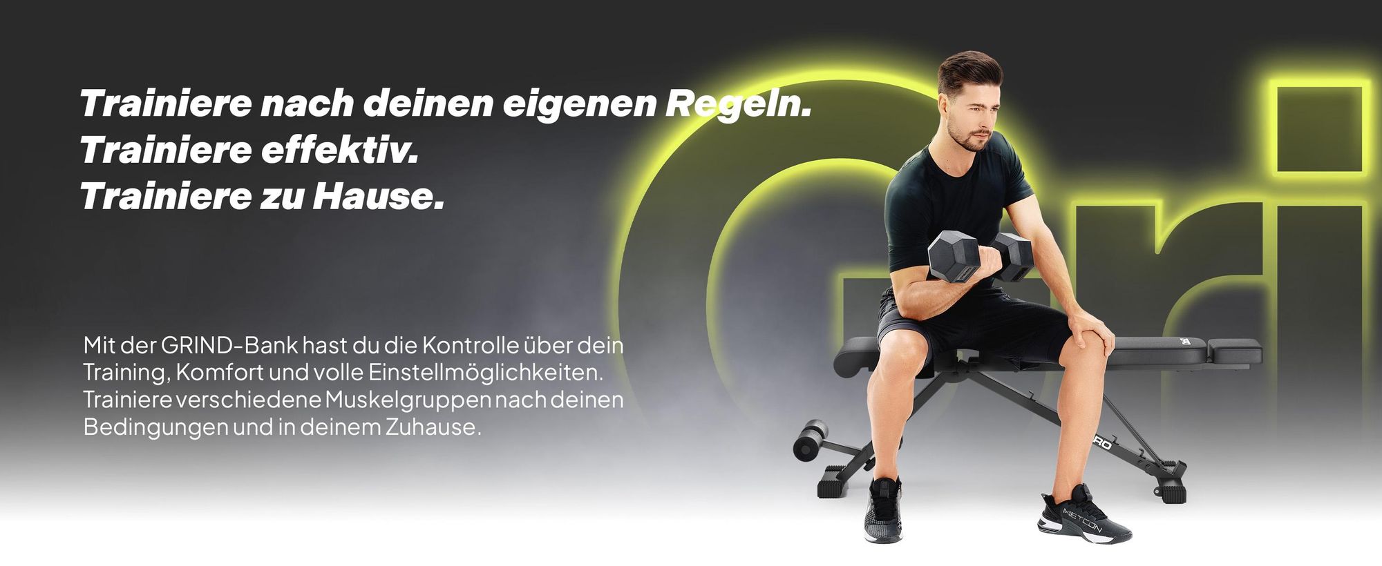 ZIPRO Grind Hantelbank Klappbar - Trainingsbank Verstellbar 300 kg Flachbank Schrägbank Negativbank Kraftstation Fitnessgerät für Zuhause