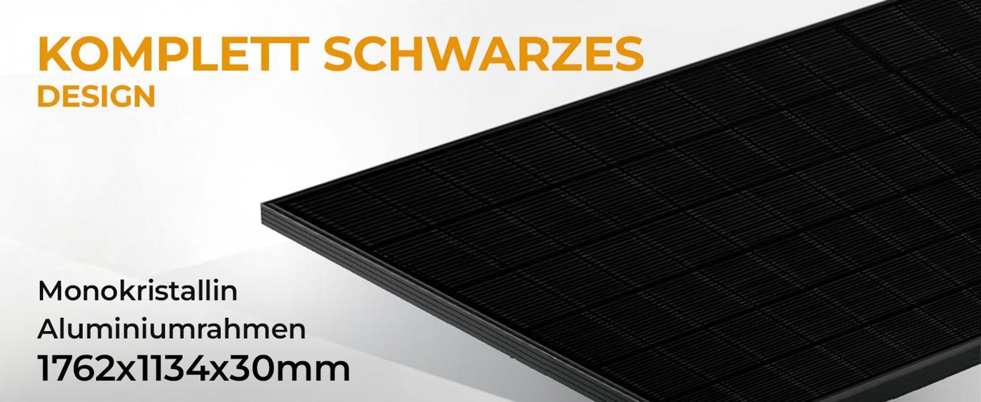SUNNIVA® Solarmodul 2x 460 W FULL BLACK Bifazial Glas/Glas PV Modul Solarpanel - PMax 920W (2x460W) Bifacial N-Type, für Balkonkraftwerk oder PV Solar